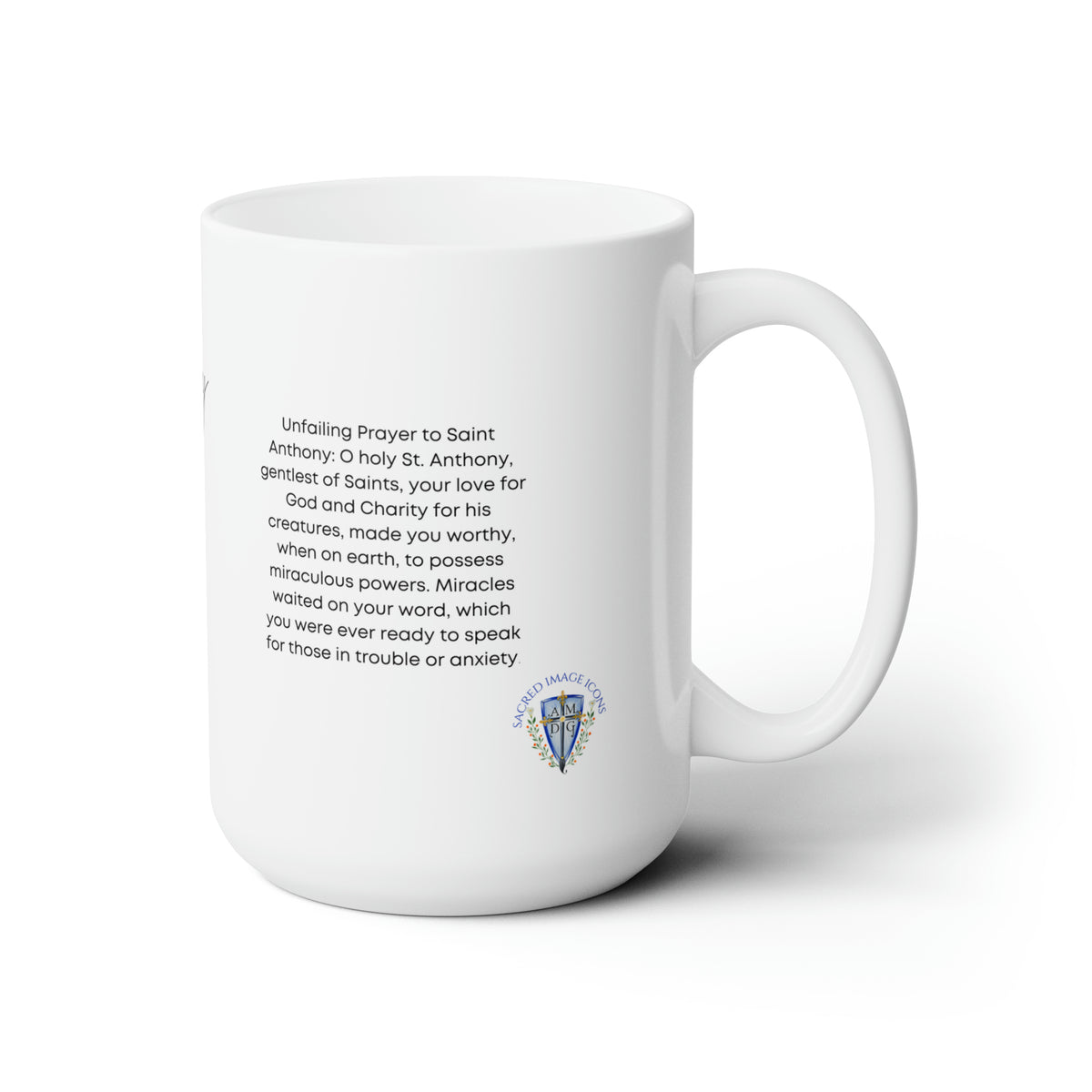 Saint Anthony Prayer Mug 15oz