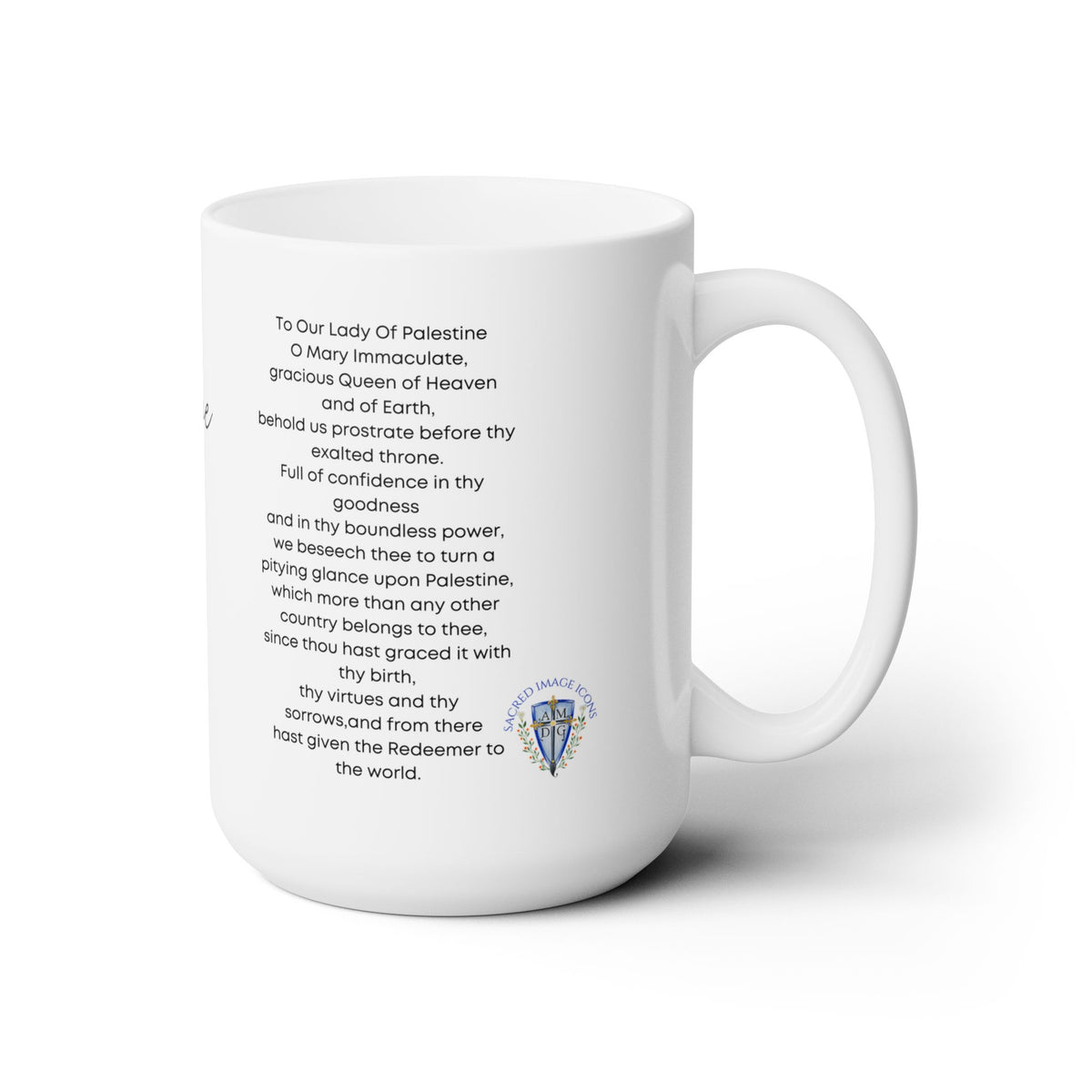 Our lady of Palestine  Prayer Mug 15oz