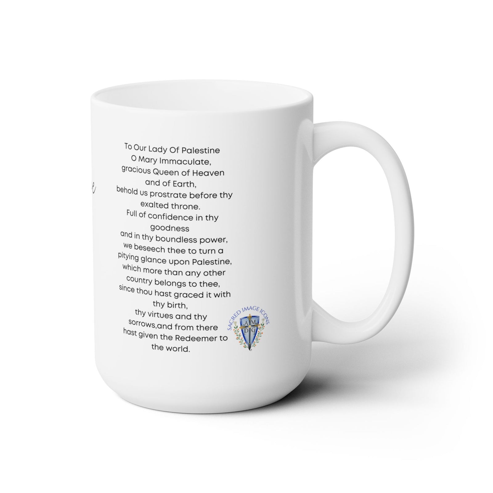 Our lady of Palestine Prayer Mug 15oz