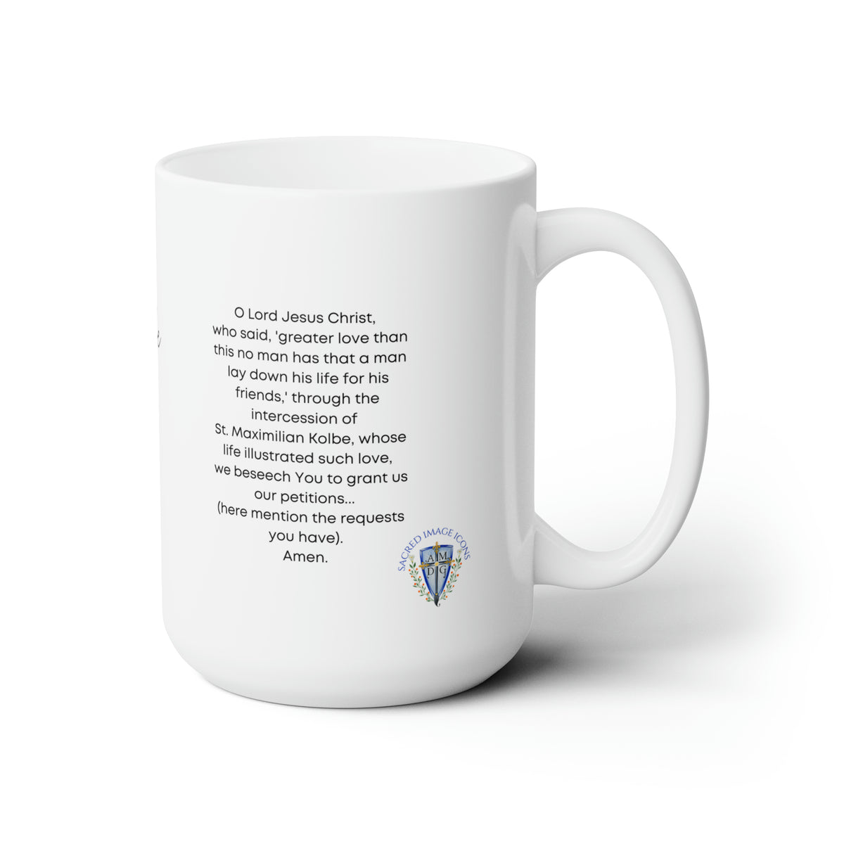 Saint Maximillian Kolbe Prayer Mug 15oz