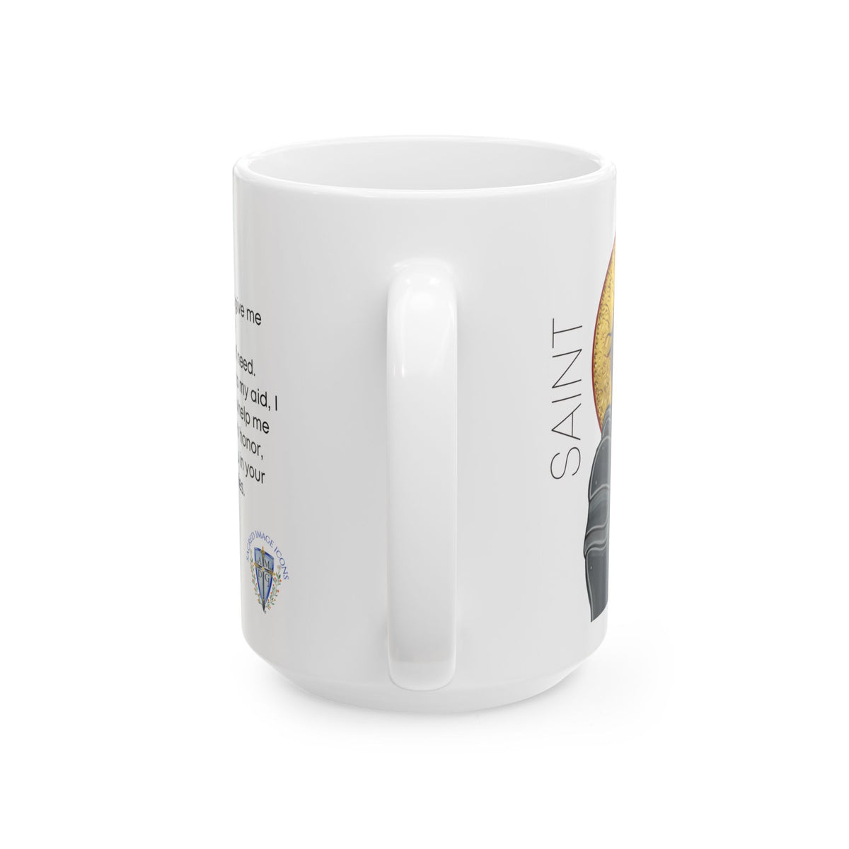 Saint Joan of Arc Prayer Ceramic Mug — Religious Inspirational Coffee Cup (11oz/15oz)