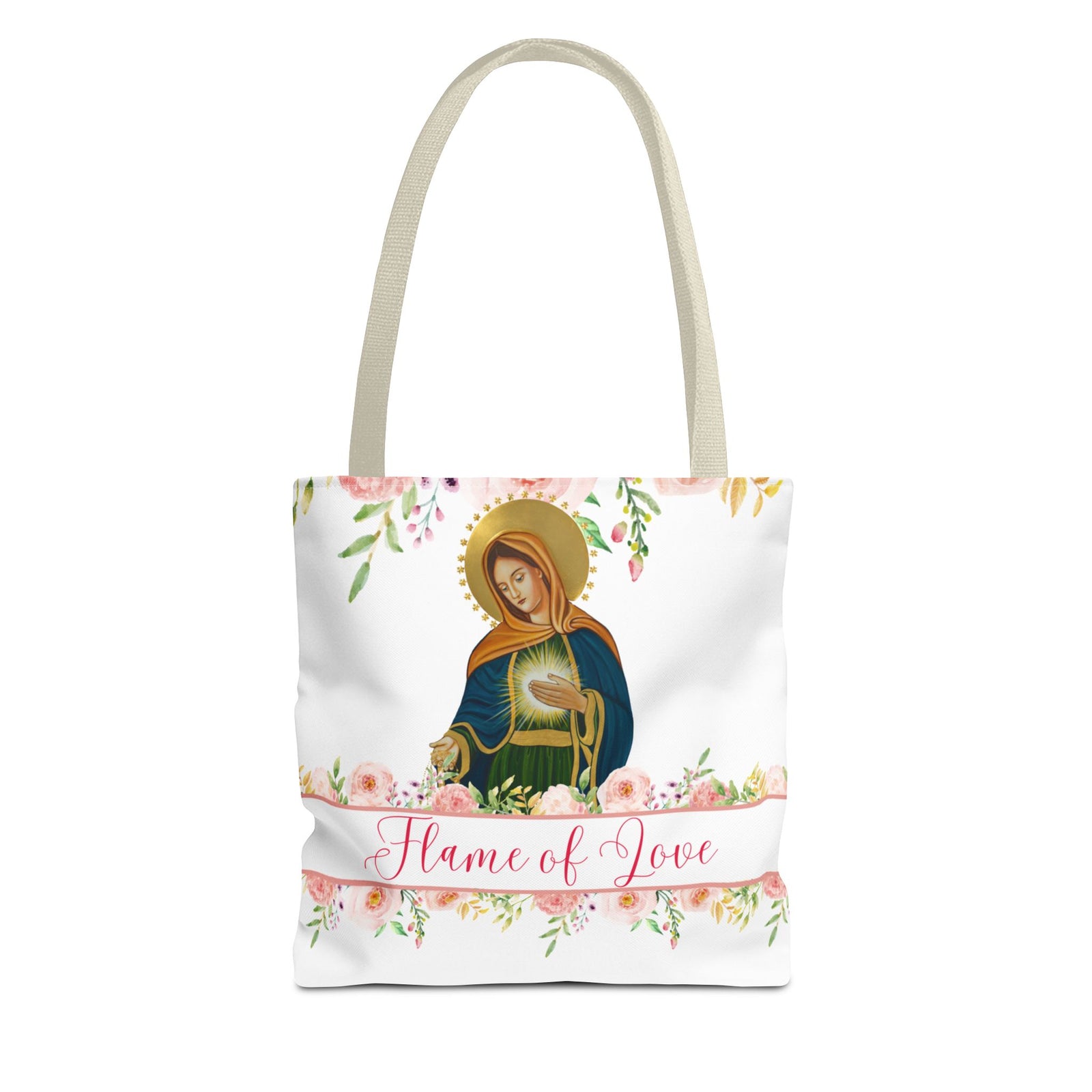 Flame of Love Tote Bag - Pink Floral