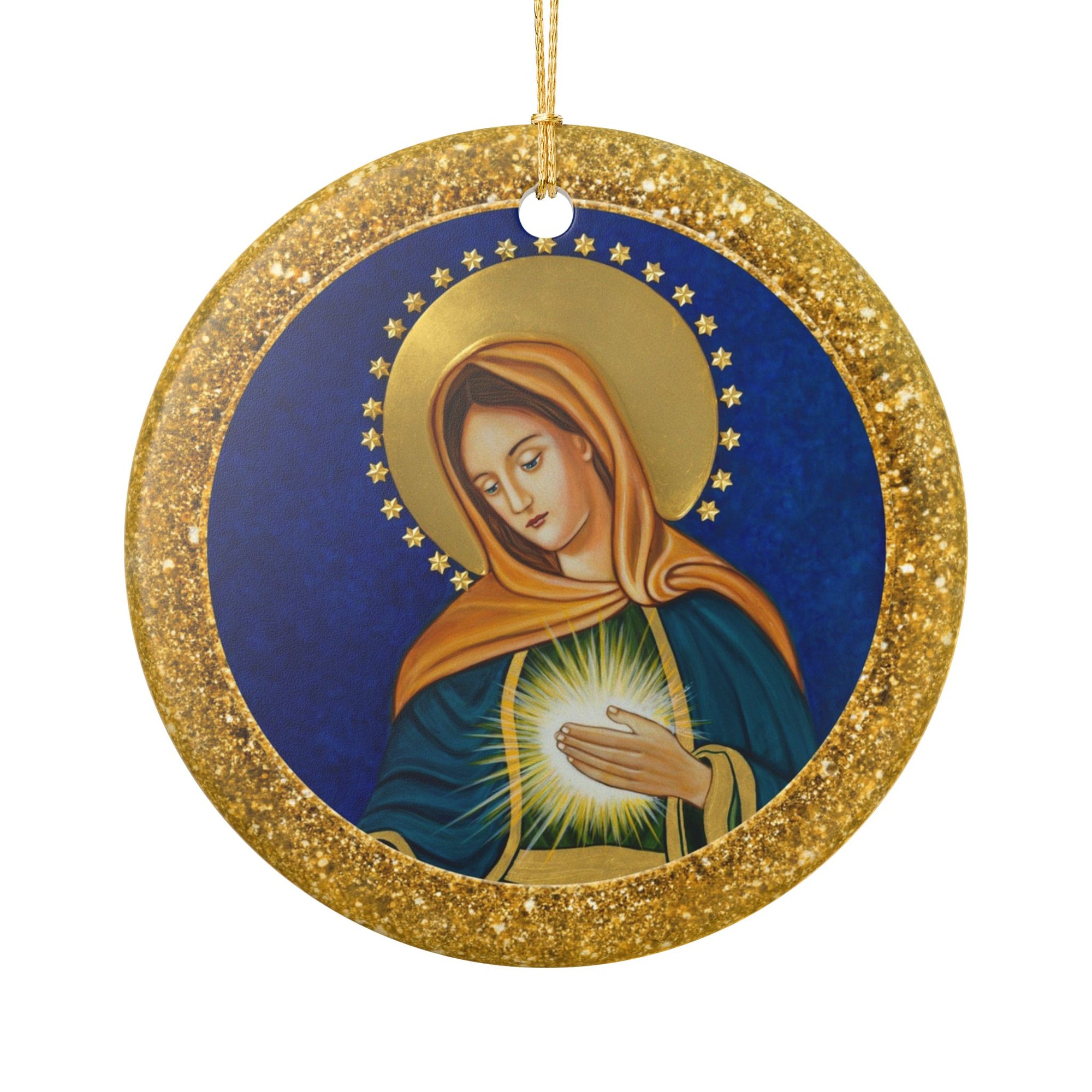 Flame of Love Ceramic Christmas Ornament