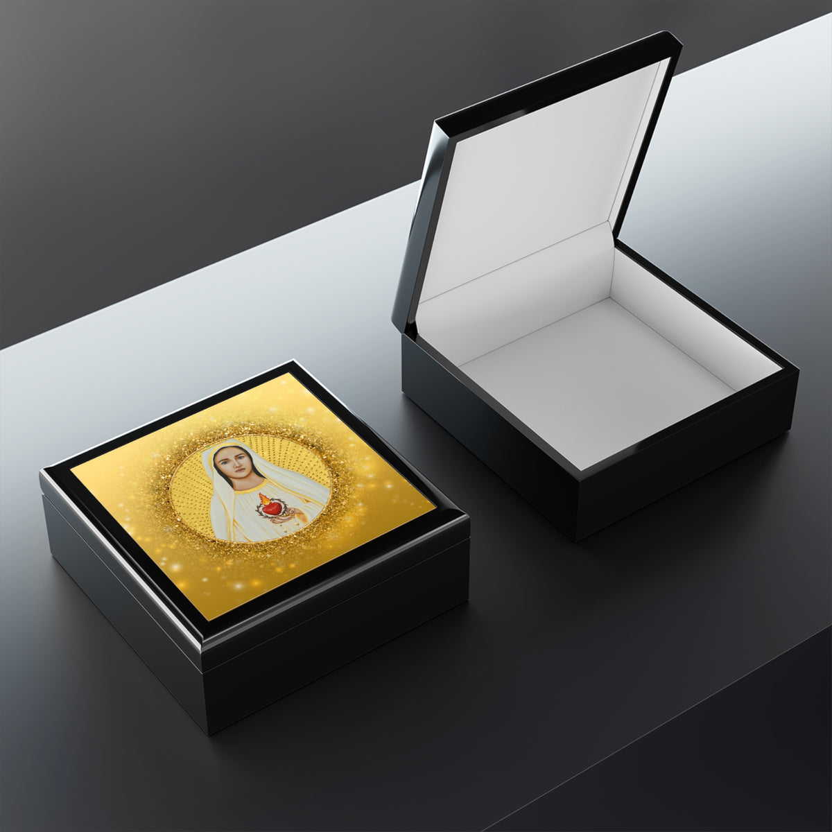 Rosary and Jewelry Box with Our Lady of Fatima
