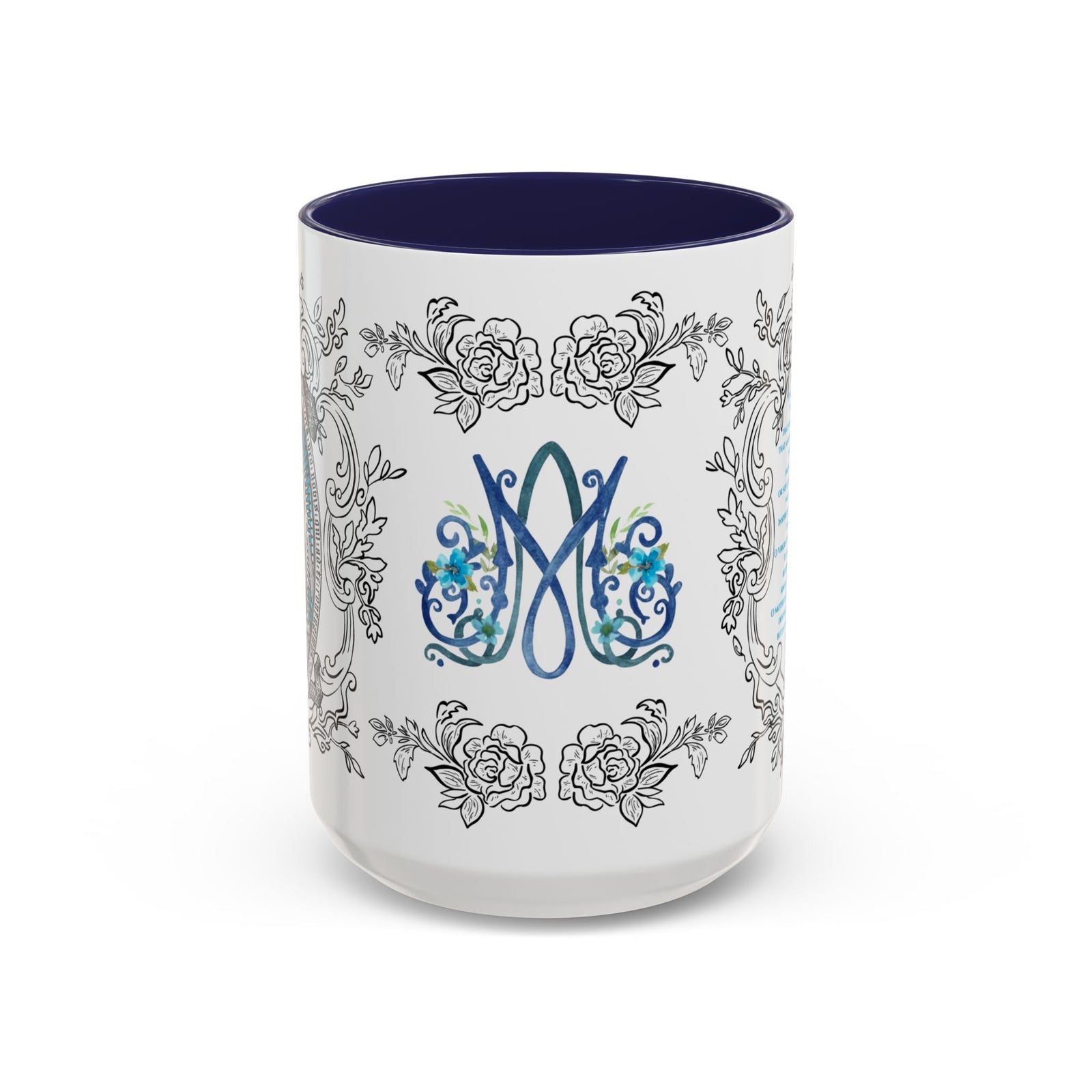 Ave Maria Coffee Mug 15oz - Blue Accent