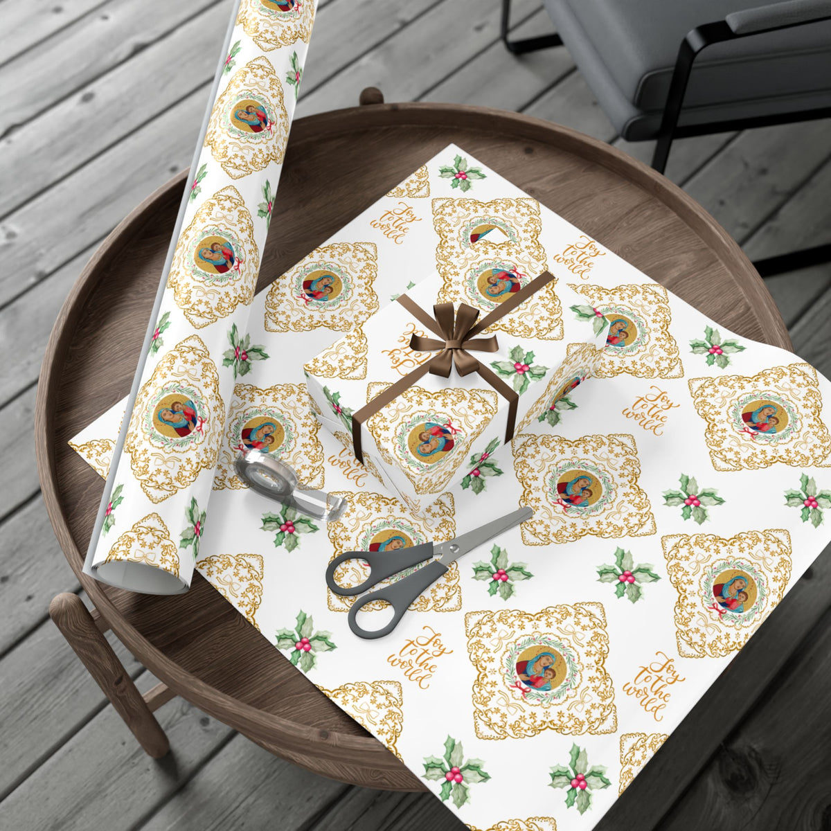 Christmas Wrapping Paper - Madonna and Child - Roll