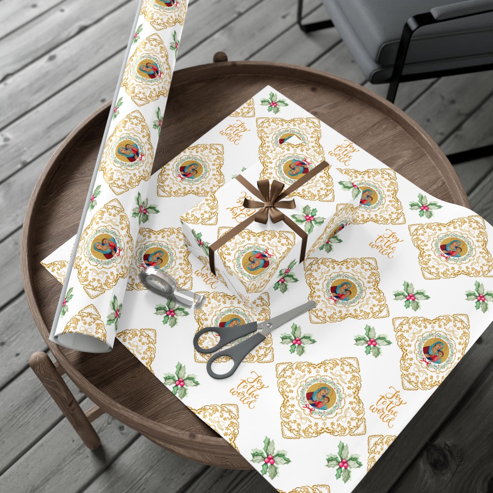 Christmas Wrapping Paper - Madonna and Child - Roll