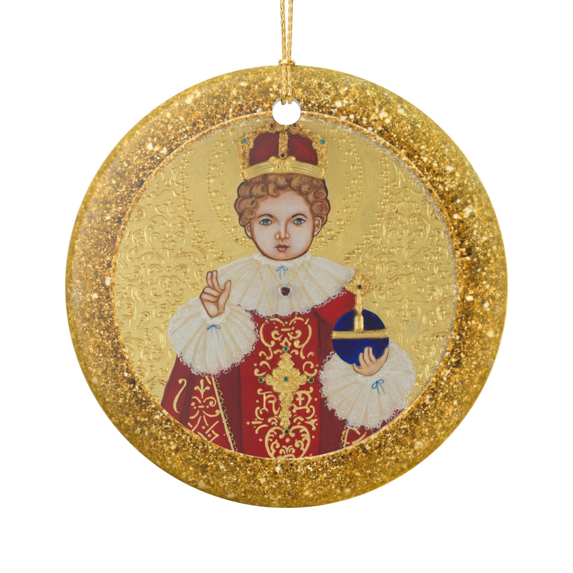 Infant of Prague Ceramic Christmas Ornament