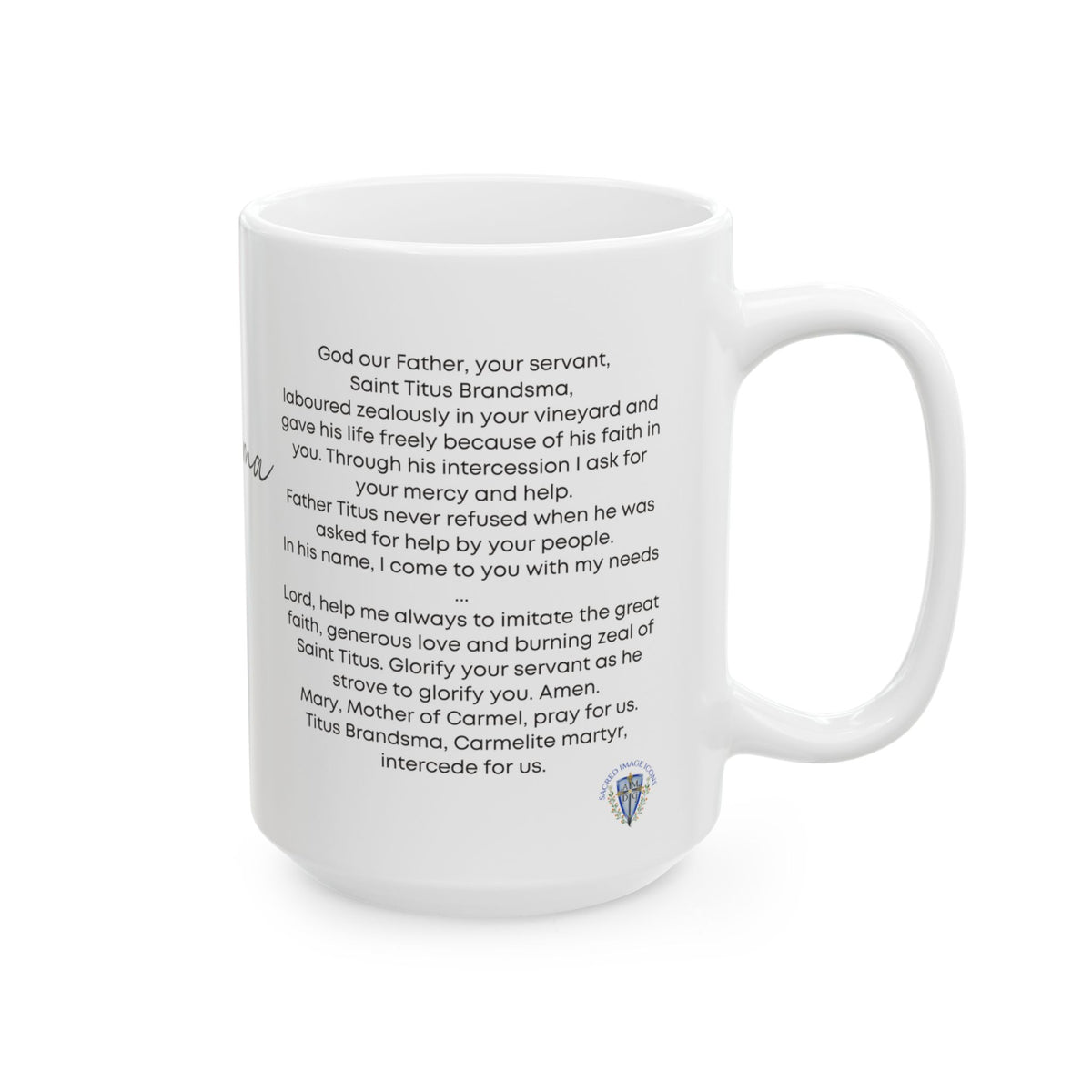 Saint Titus Brandsma Ceramic Mug — Inspirational Catholic Prayer Mug (15oz)