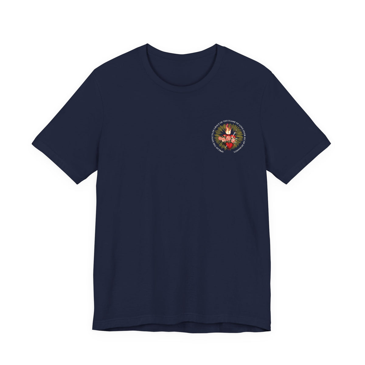 Flame of Love with Unity Prayer &amp; Chalice  -  Unisex  Bella + Canva Jersey Short Sleeve Tee
