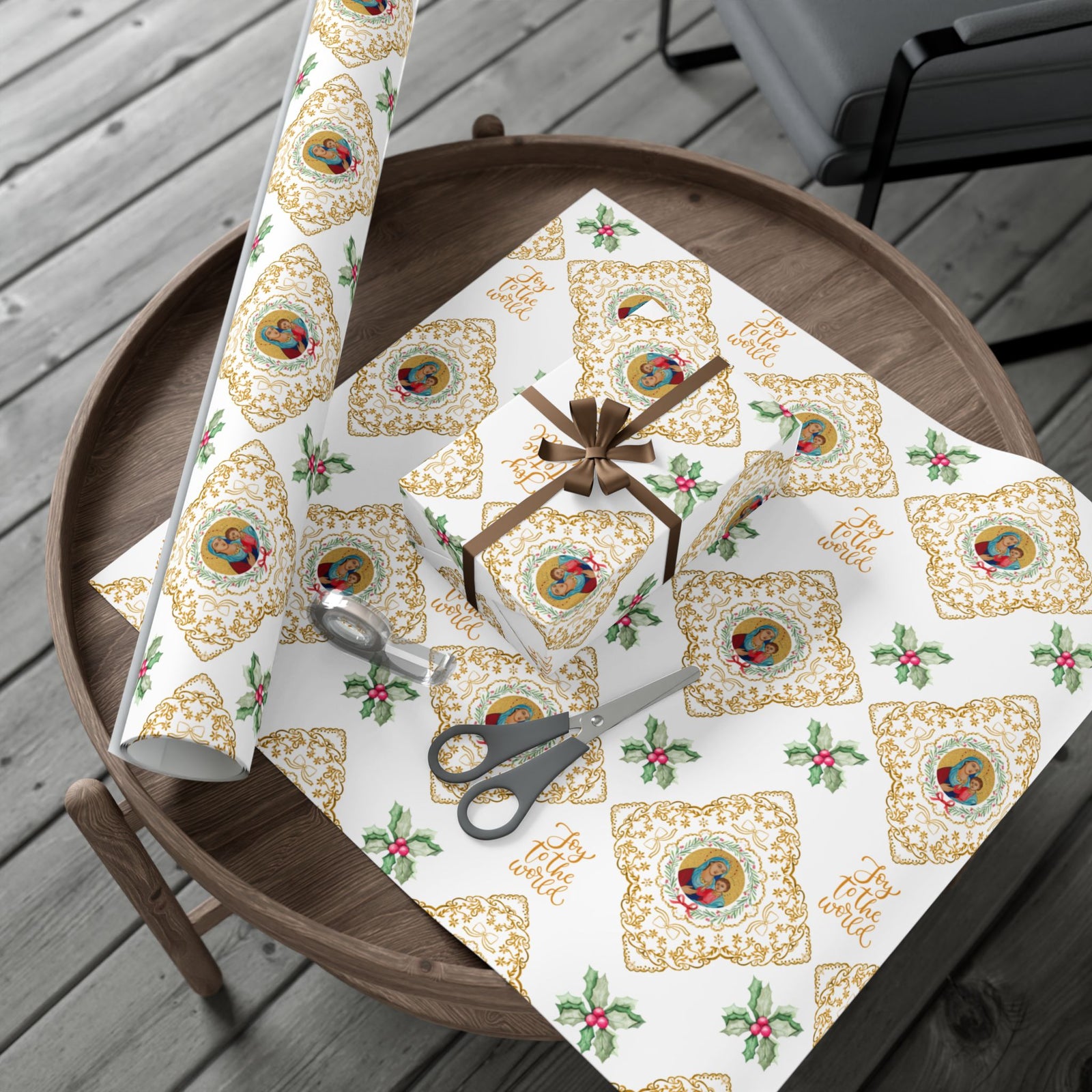 Christmas Wrapping Paper - Madonna and Child - Roll