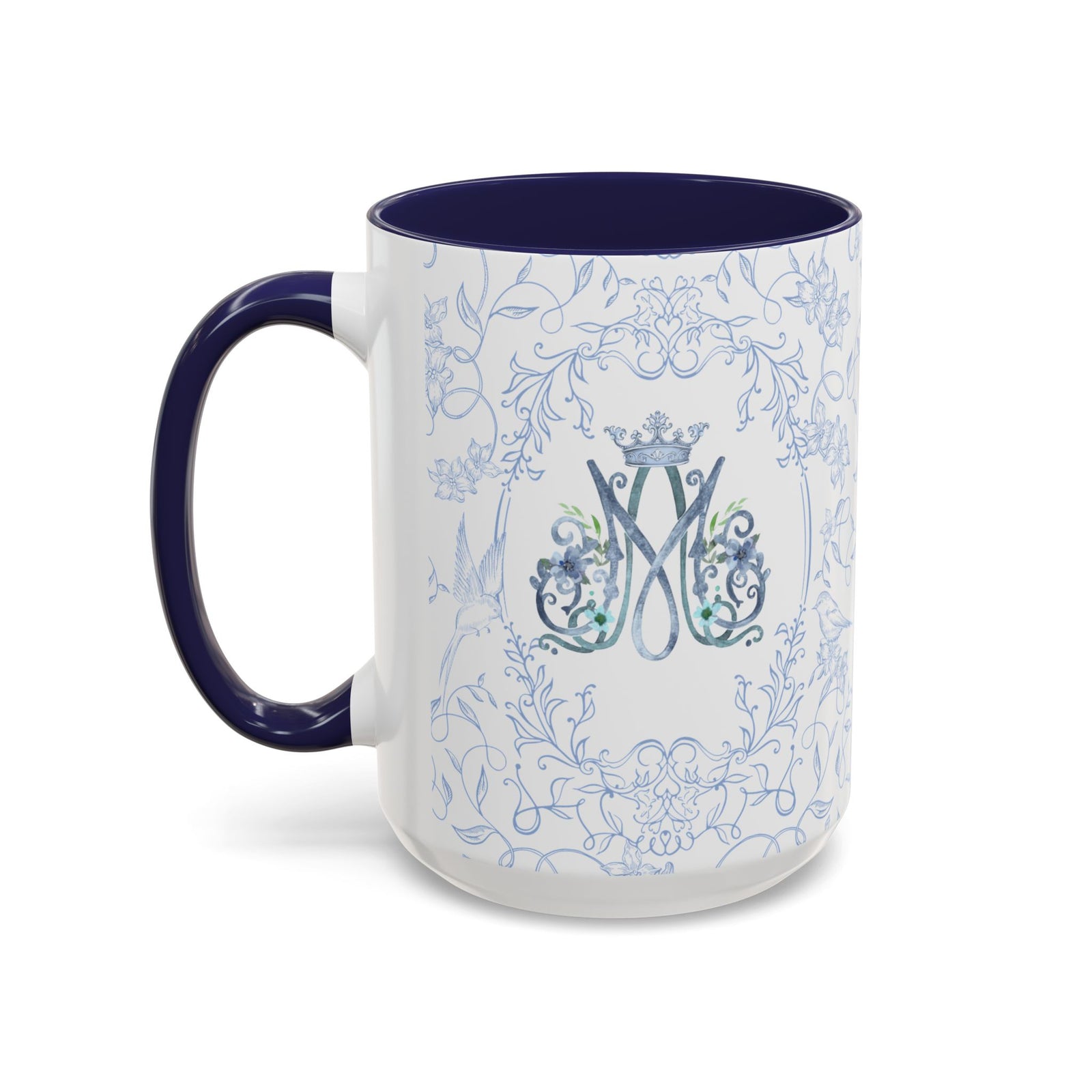 Ave Maria Coffee Mug 15oz - Blue Accent