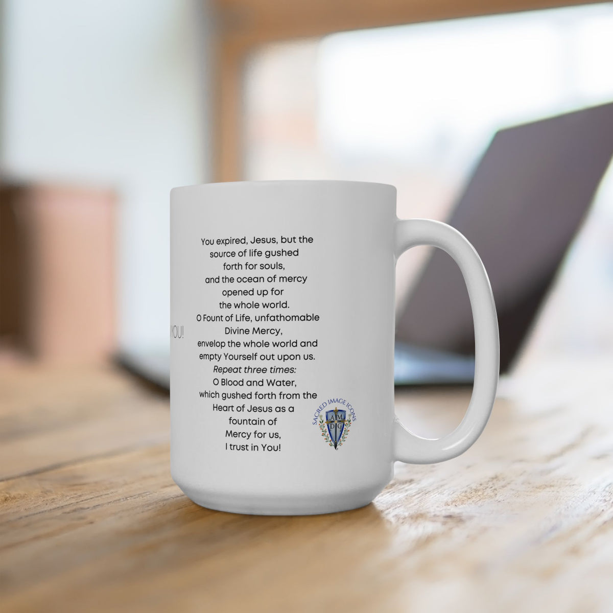 Divine Mercy  Prayer Mug 15oz
