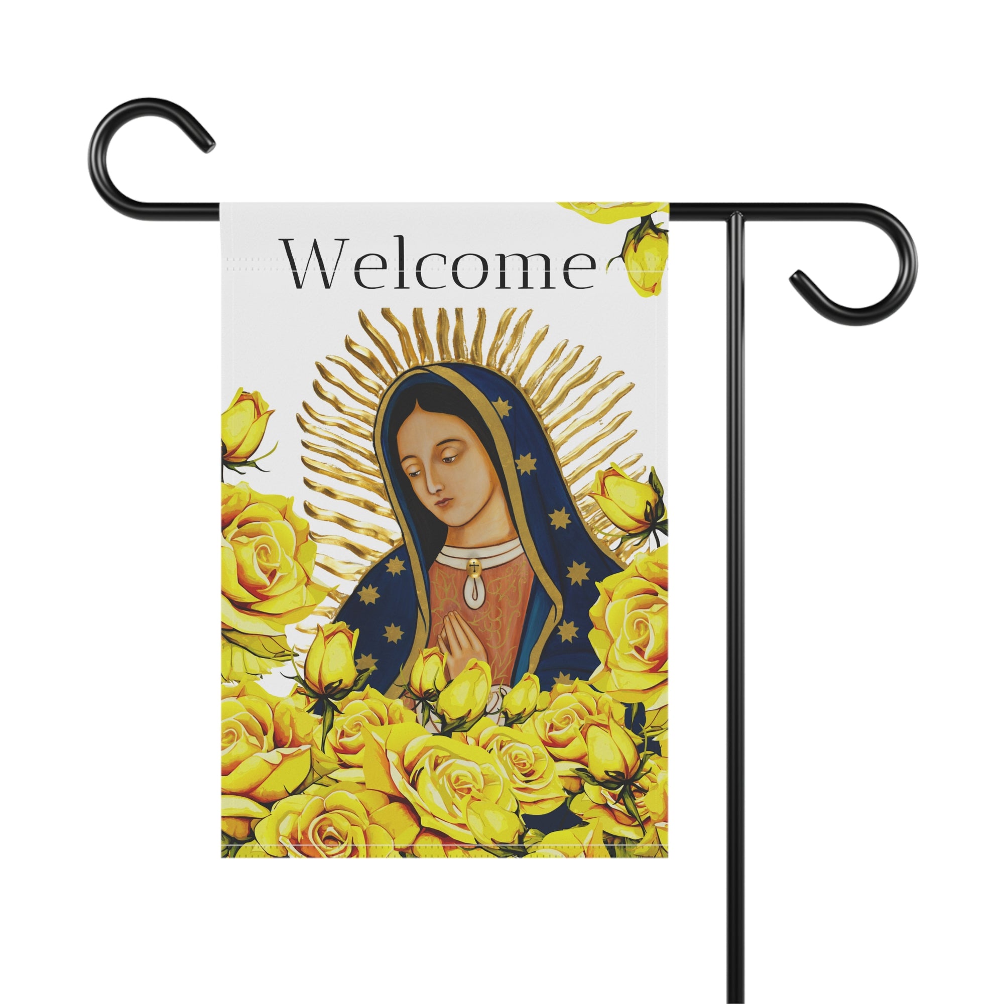 Our Lady of Guadalupe Yellow Rose Garden Flag