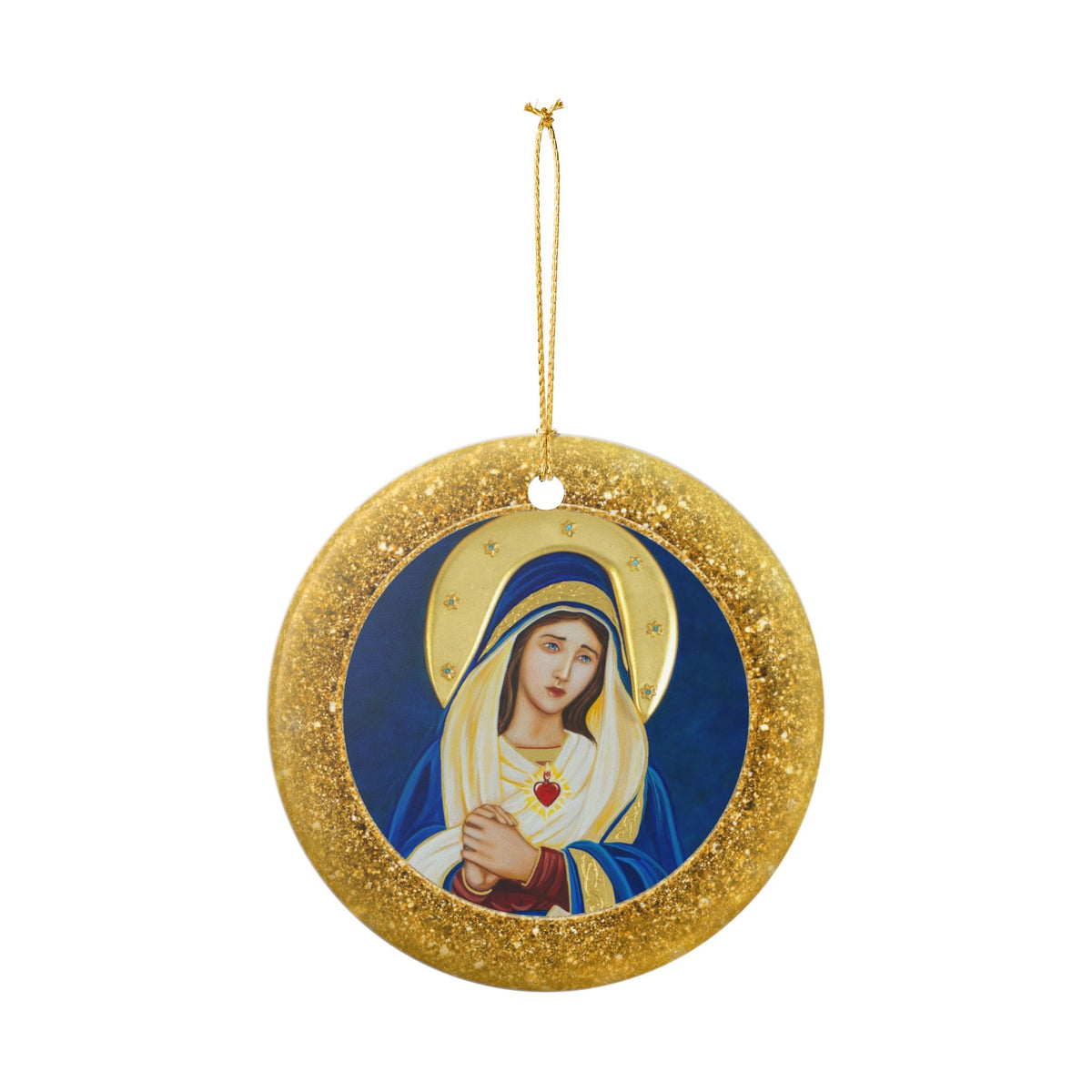 Our Lady of Sorrows Ceramic Christmas Ornament