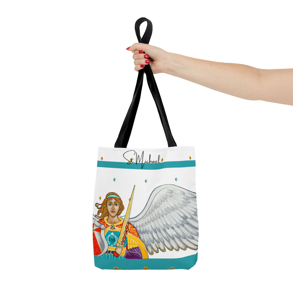Saint Michael The Archangel 13x13  Tote Bag