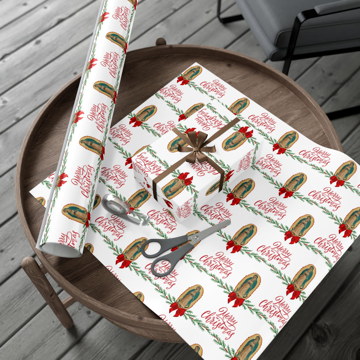 Gift Wrapping Paper - Our Lady of Guadalupe Christmas- Roll