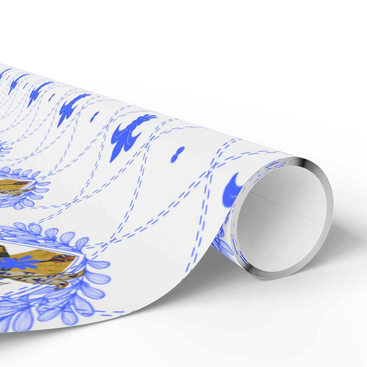 Gift Wrapping Paper - Saint Joan of Arc Blue - Roll