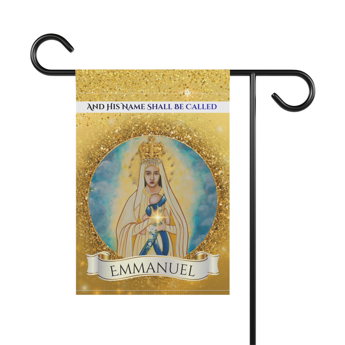 Christmas Garden Flag — His Name Shall Be Called Emmanuel Christmas Flag