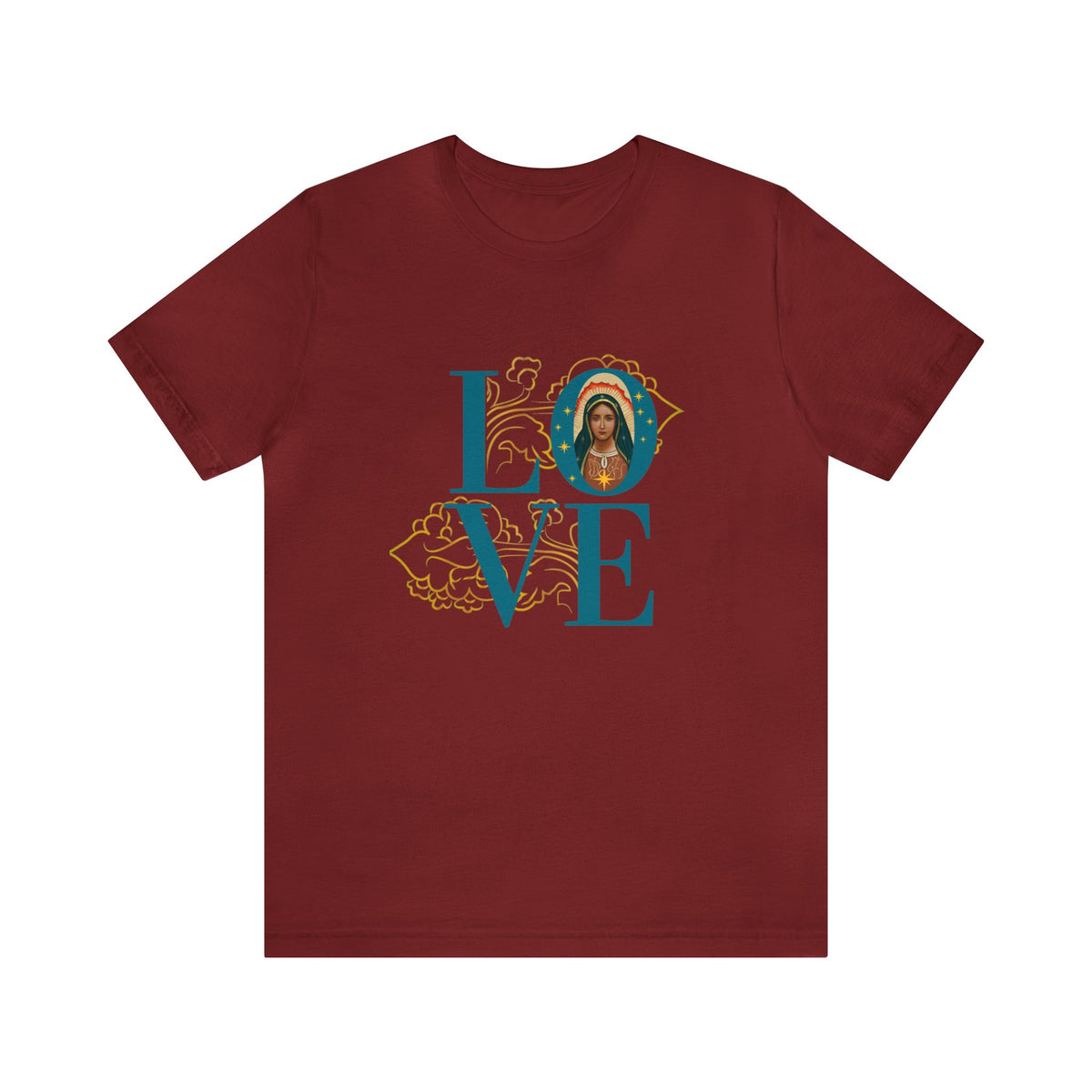 Our Lady of Guadalupe &quot;LOVE&quot; Unisex Jersey Tee
