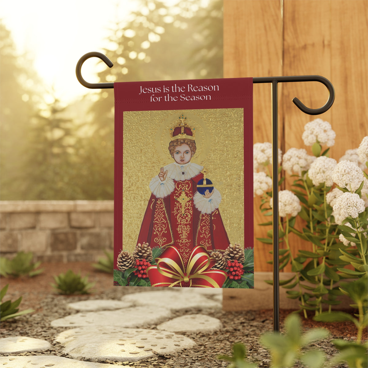 Jesus is the Reason for the Season Christmas Garden Flag