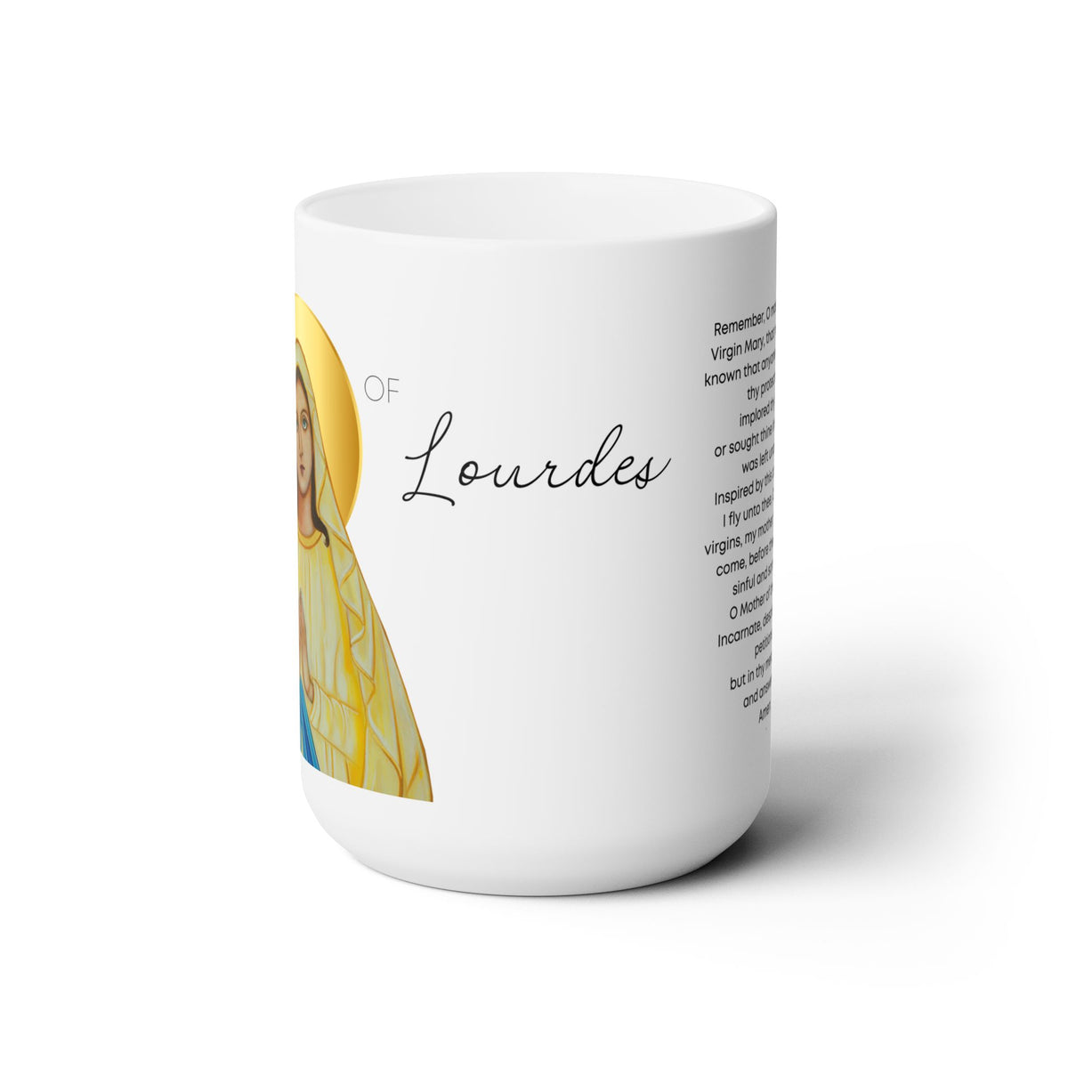Our Lady of Lourdes Prayer Mug 15oz