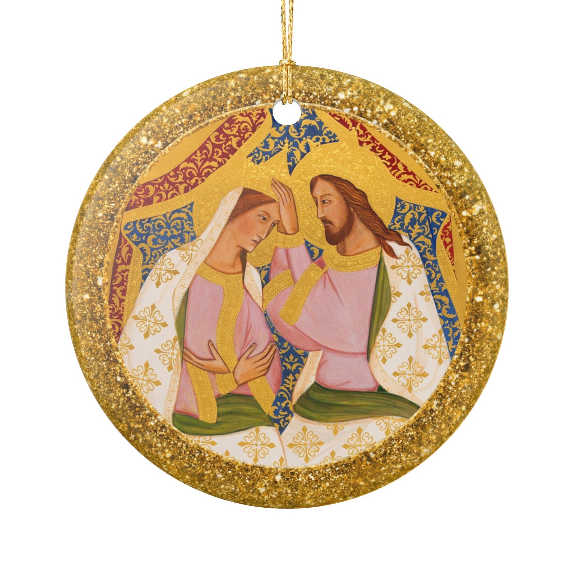 The Coronation of Mary Ceramic Christmas Ornament