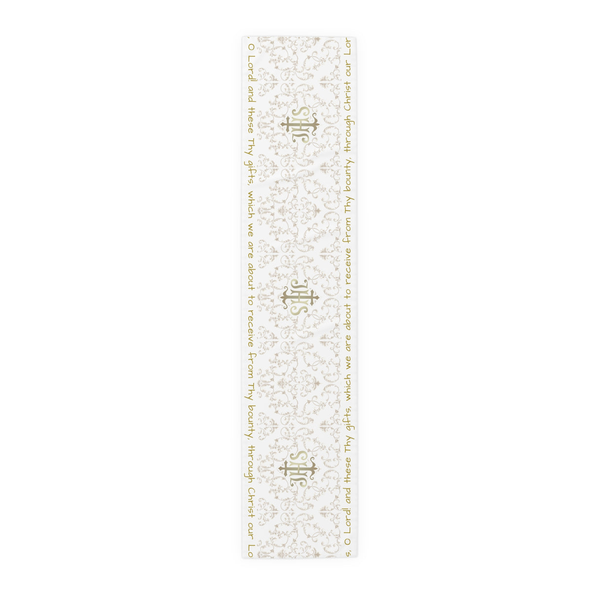 Bless us O Lord Table Runner in Cotton Twill or Poly