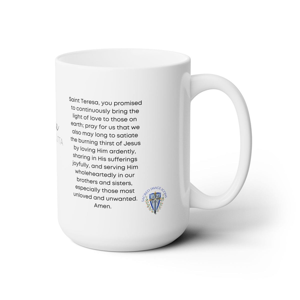 Mother Teresa Prayer Mug 15oz
