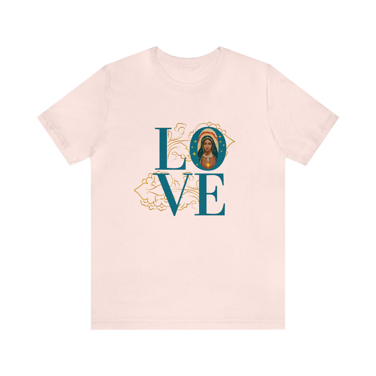 Our Lady of Guadalupe &quot;LOVE&quot; Unisex Jersey Tee