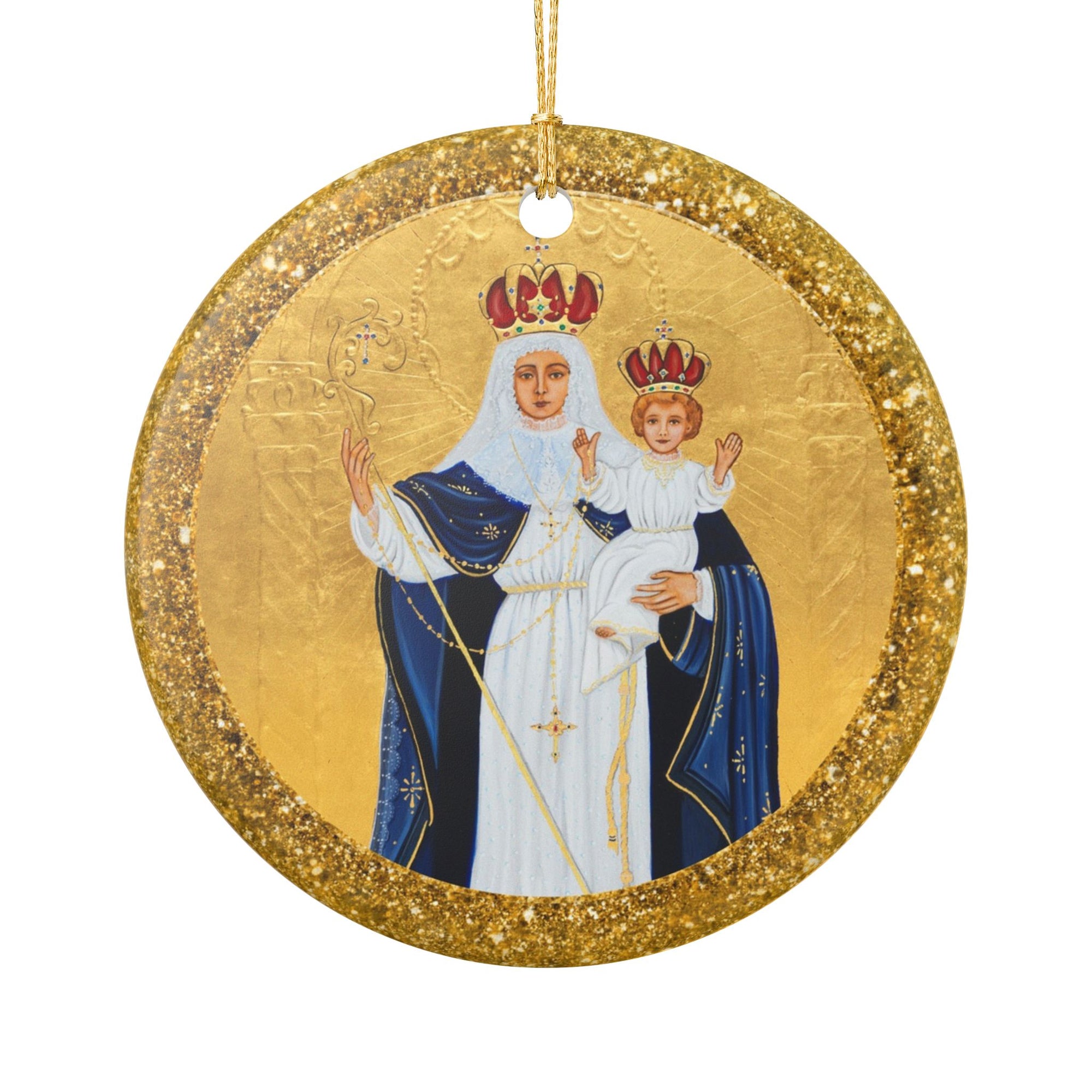 Our Lady of Good Success Ceramic Christmas Ornament