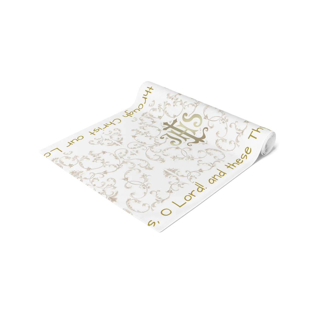 Bless us O Lord Table Runner in Cotton Twill or Poly