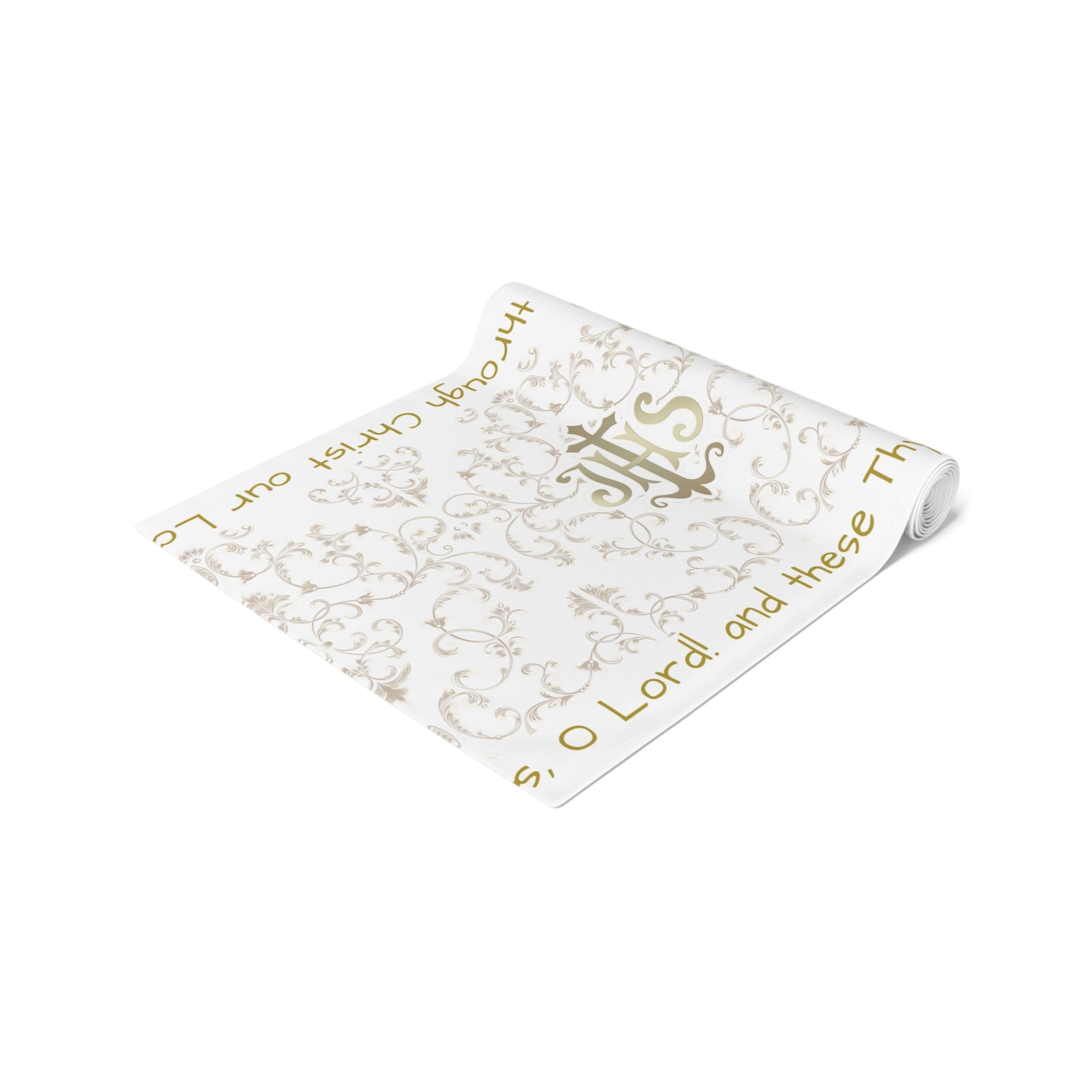 Bless us O Lord Table Runner in Cotton Twill or Poly