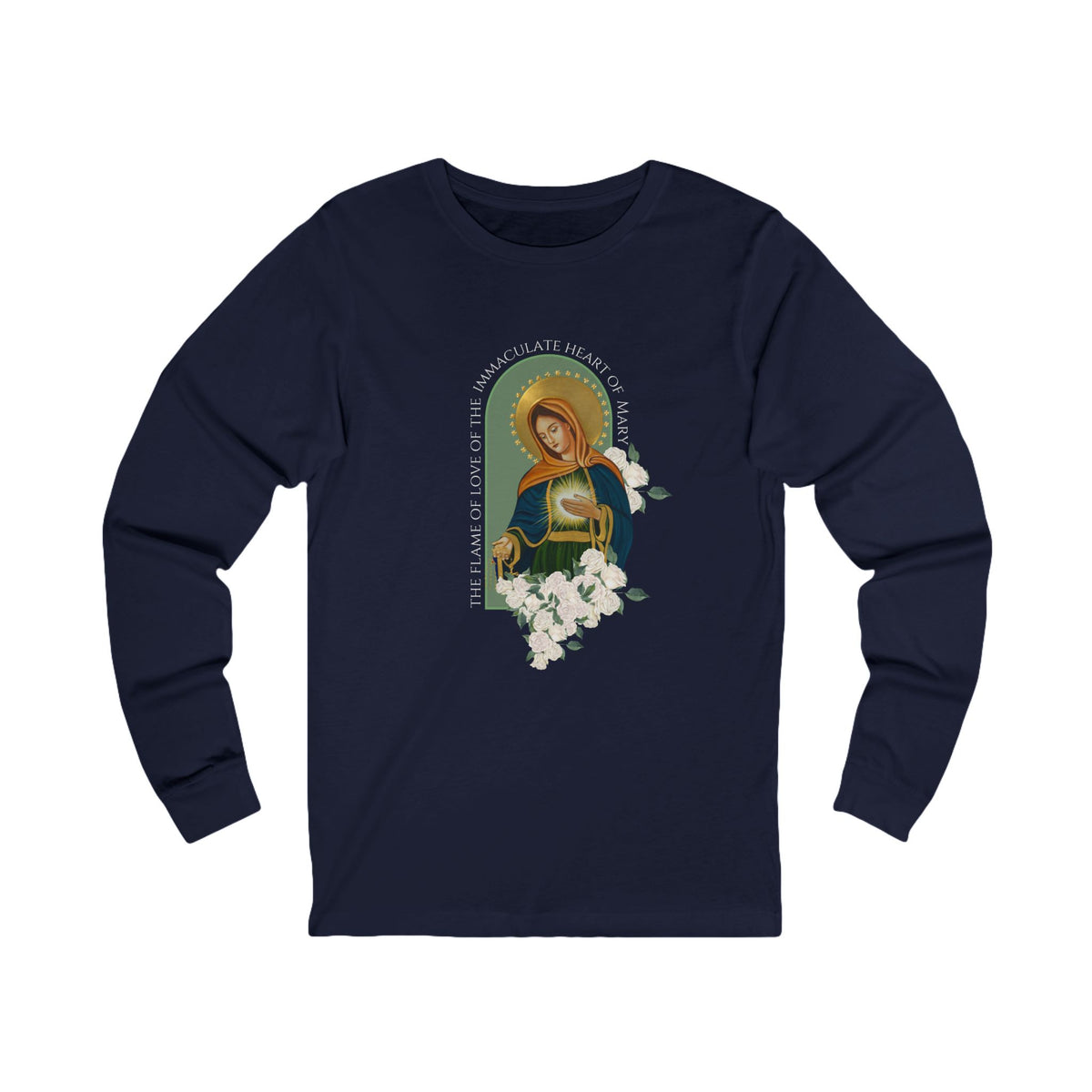 Flame of Love with The Unity Prayer Long Sleeve Unizex Tee