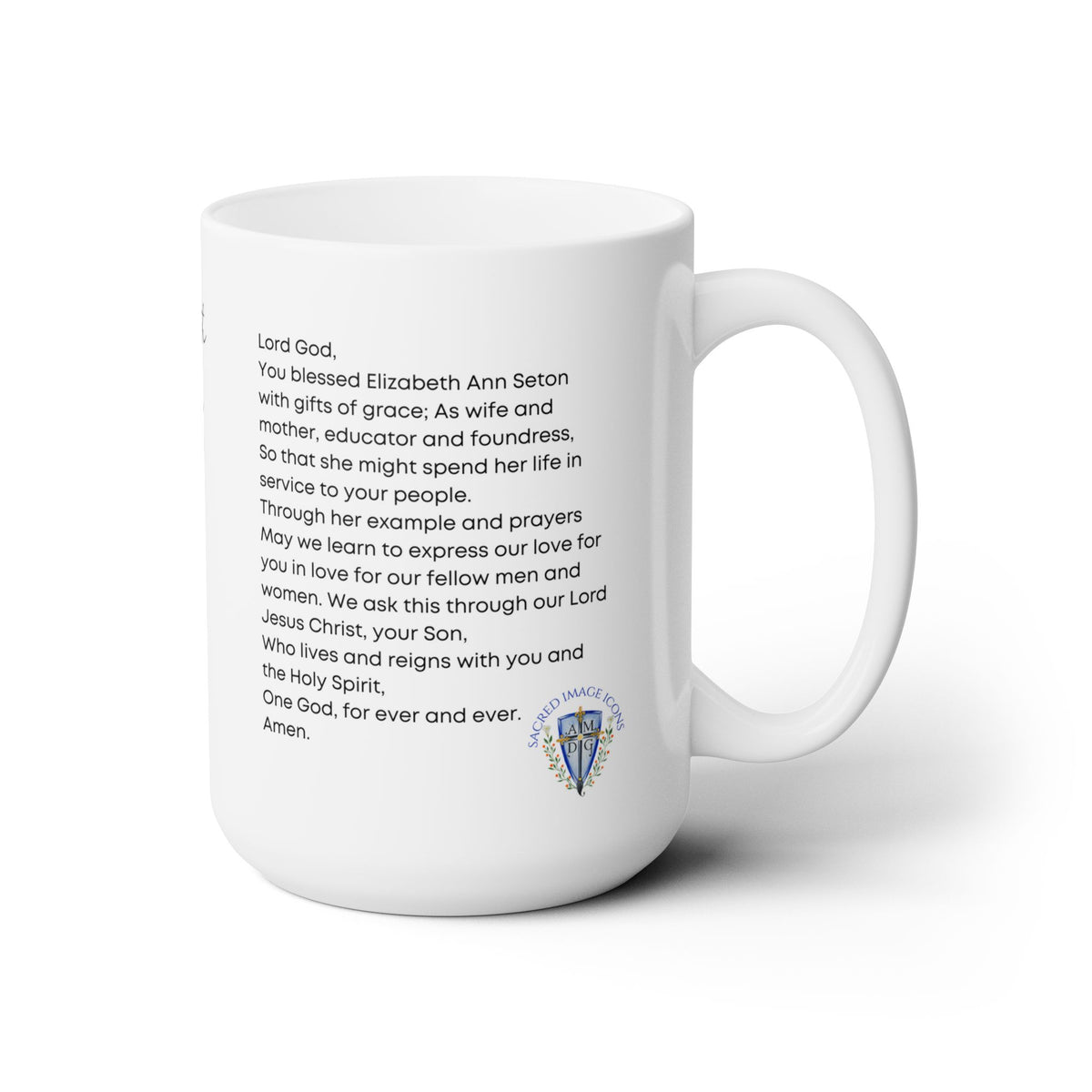 Saint Elizabeth Ann Seton Prayer Mug 15oz