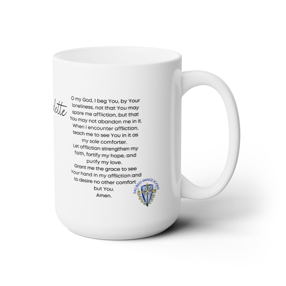 Saint Bernadette Prayer Mug 15oz