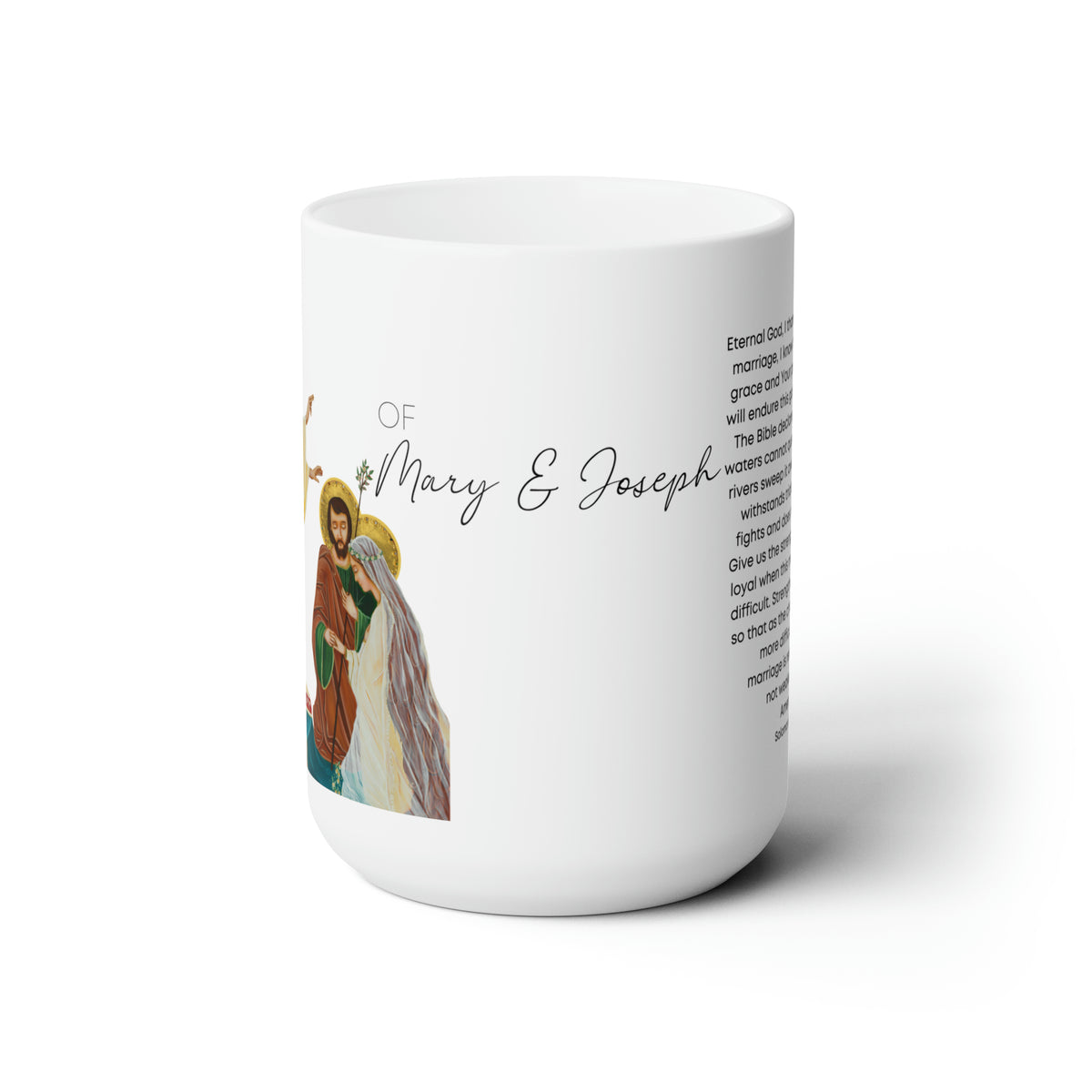 Wedding of Joseph &amp; Mary Prayer Mug 15oz