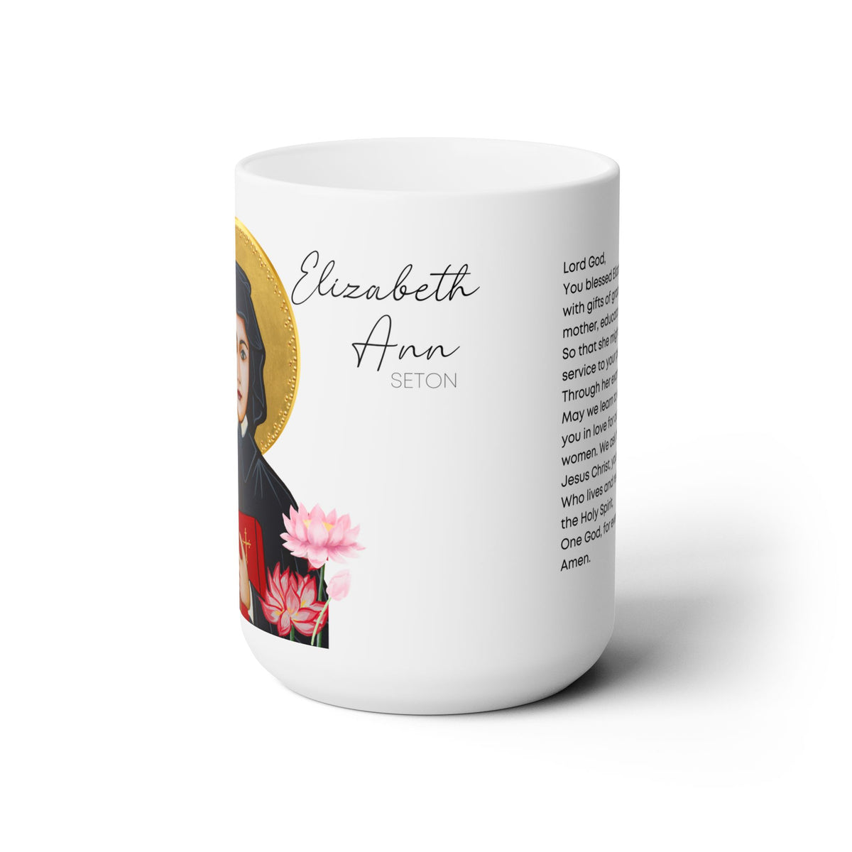 Saint Elizabeth Ann Seton Prayer Mug 15oz
