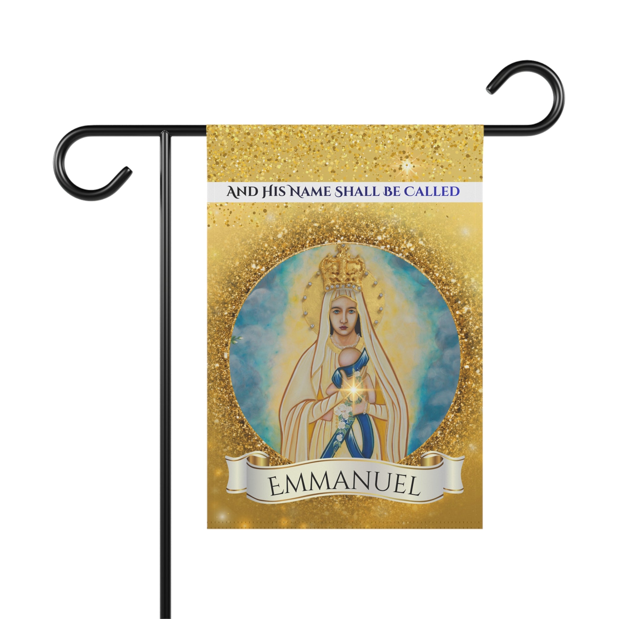 Christmas Garden Flag — His Name Shall Be Called Emmanuel Christmas Flag