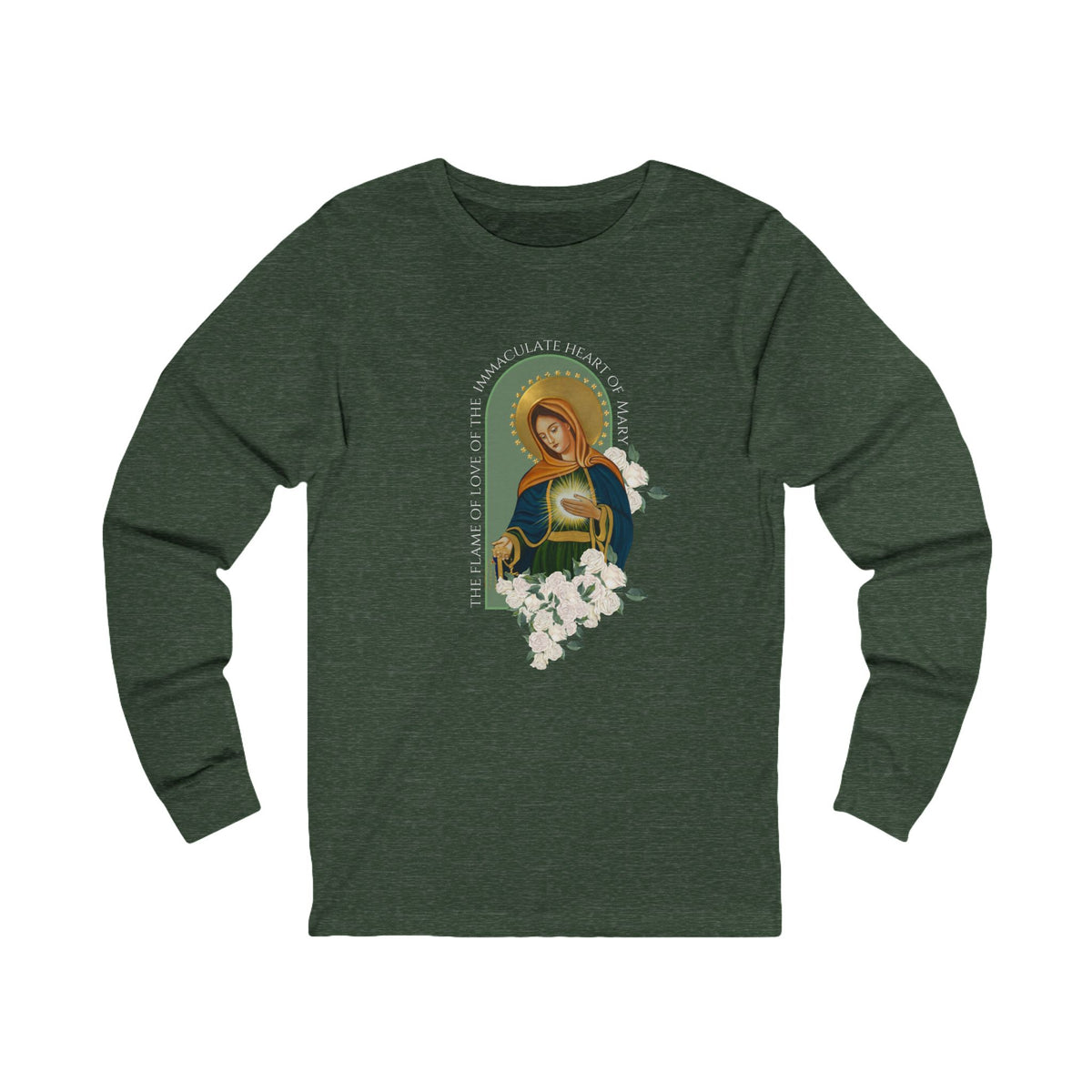Flame of Love with The Unity Prayer Long Sleeve Unizex Tee