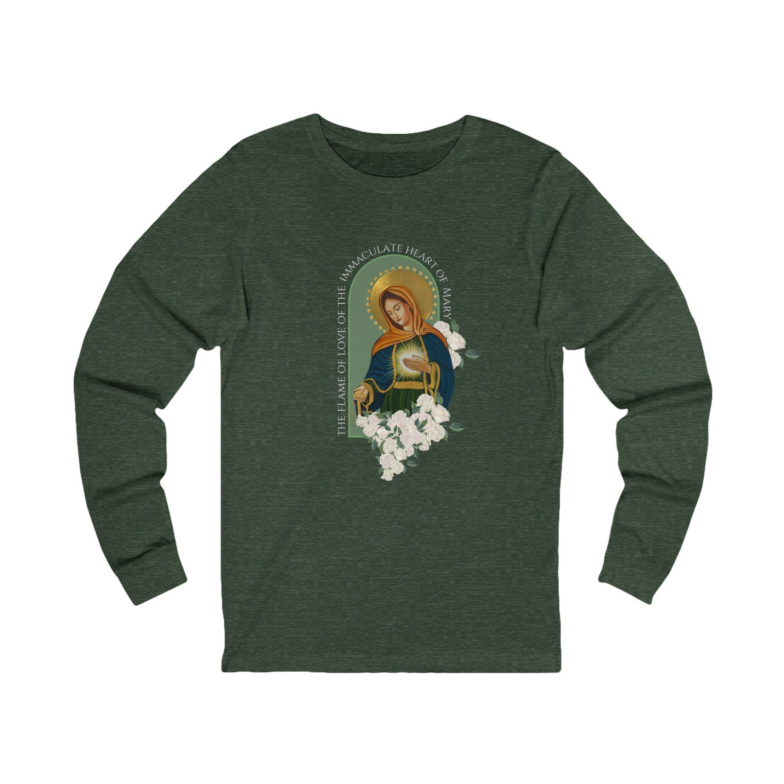 Flame of Love with The Unity Prayer Long Sleeve Unizex Tee