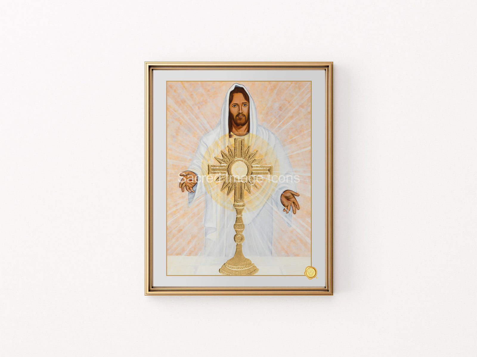 Jesus in the Eucharist Icon Print