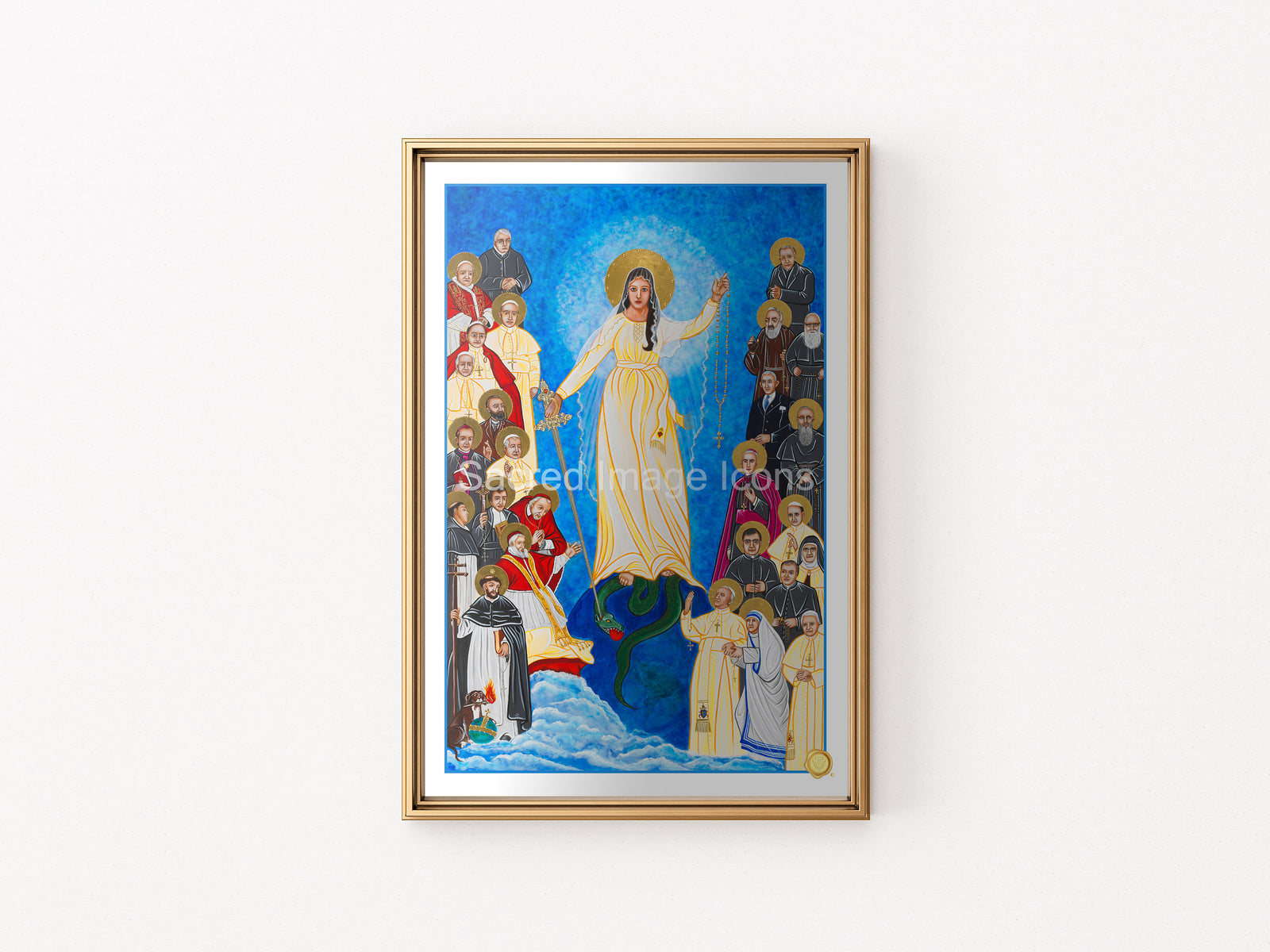 Champions of the Rosary / Our Lady of the Rosary Icon Print