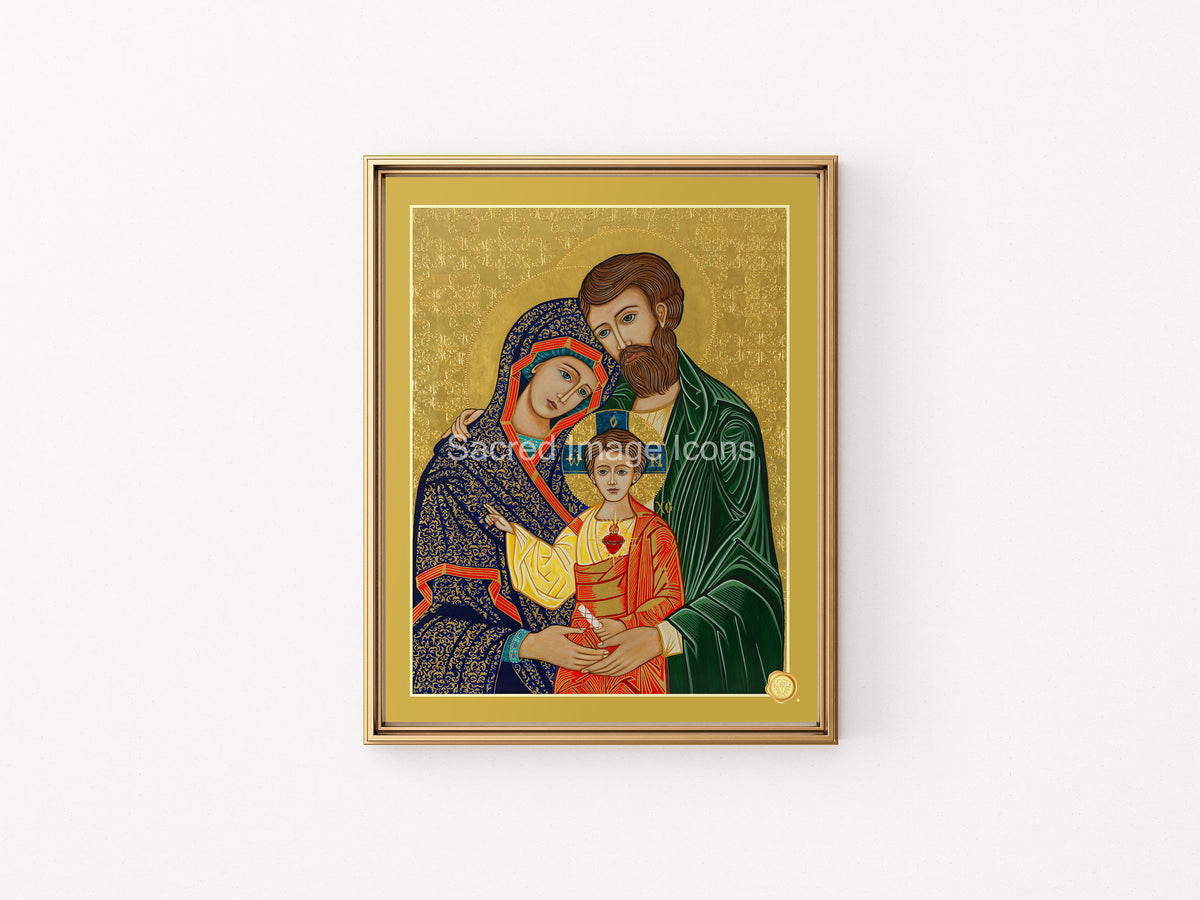 The Holy Family 1 Icon Print and Framed Print