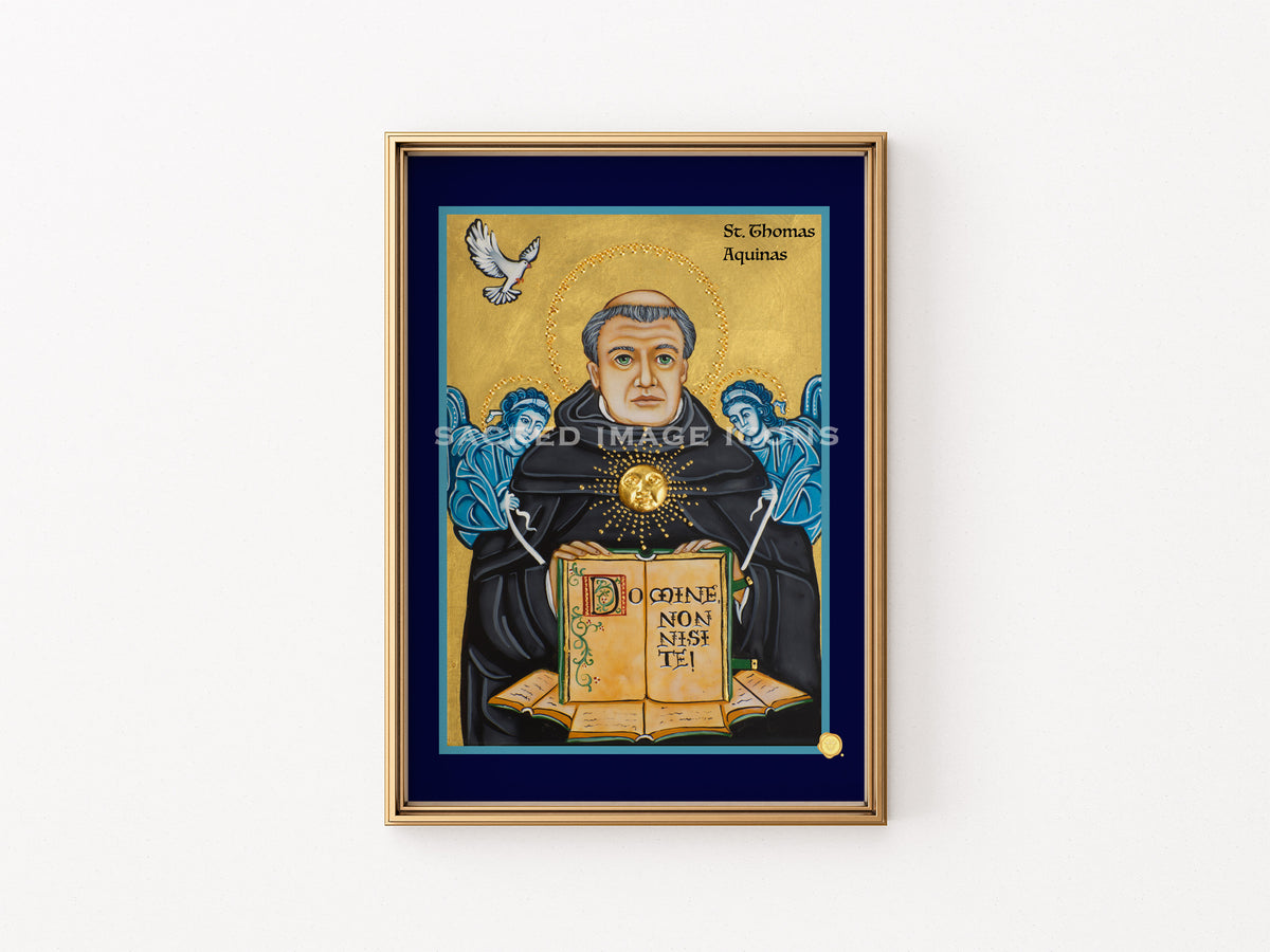 Saint Thomas Aquinas Icon Print