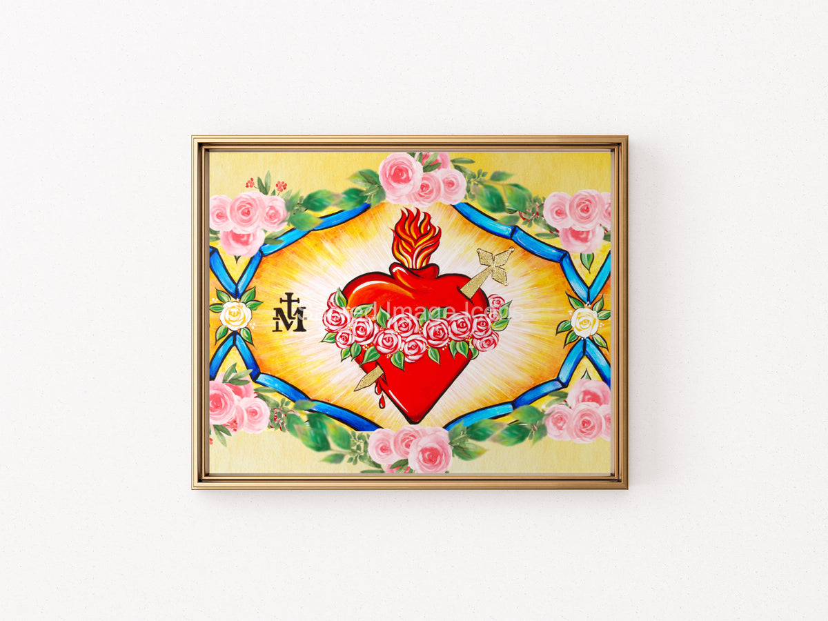 Immaculate Heart of Mary Art Icon Print