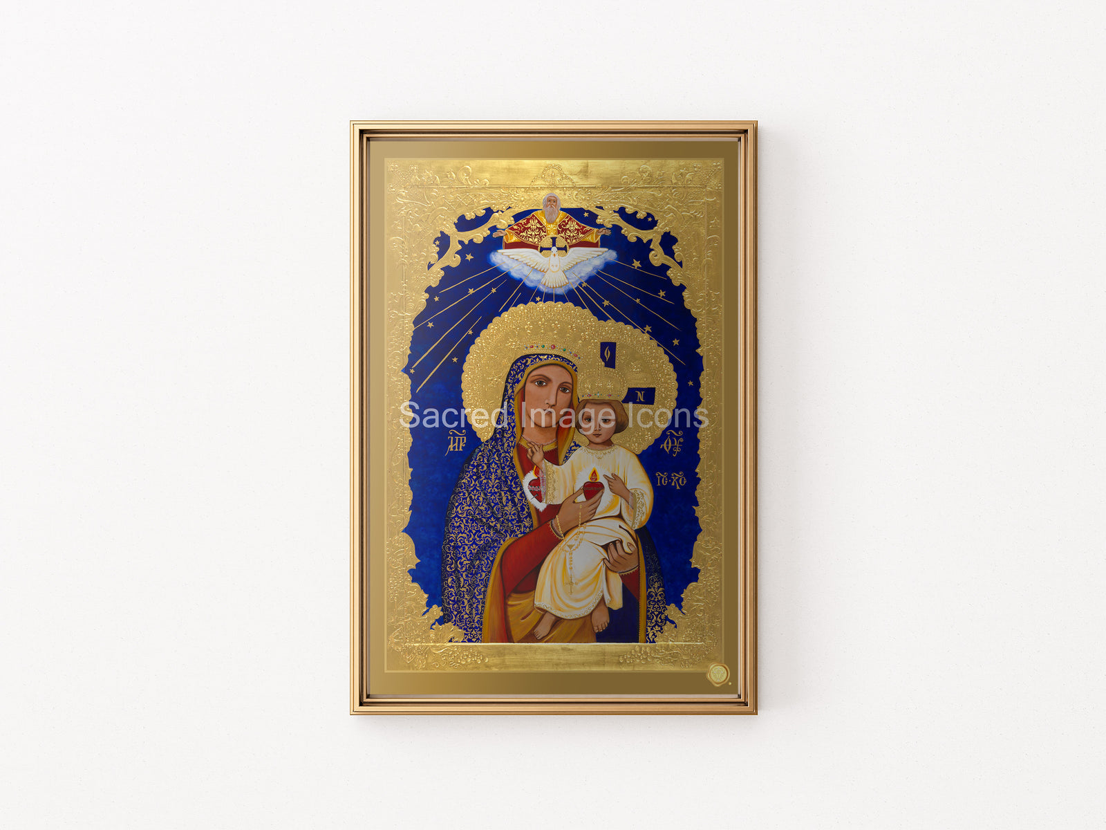 Sacred and Immaculate Hearts 3 Icon Print