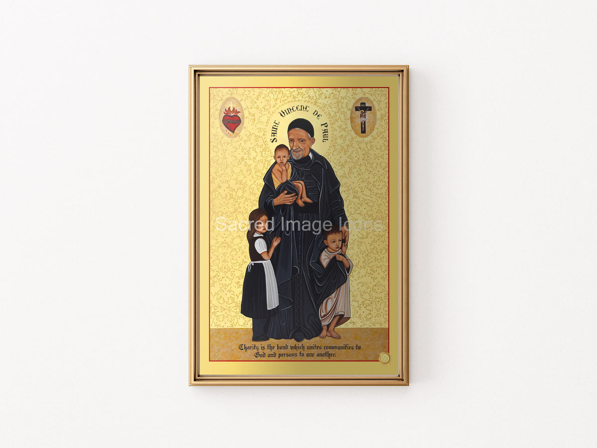 Saint Vincent de Paul Icon Print