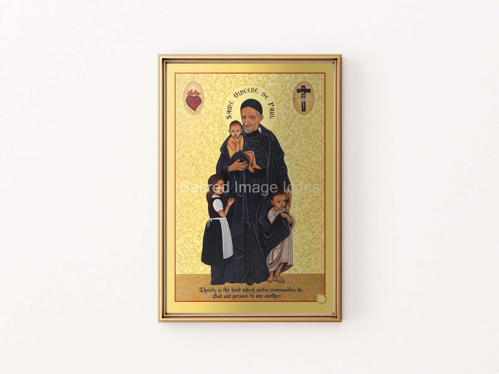 Saint Vincent de Paul Icon Print