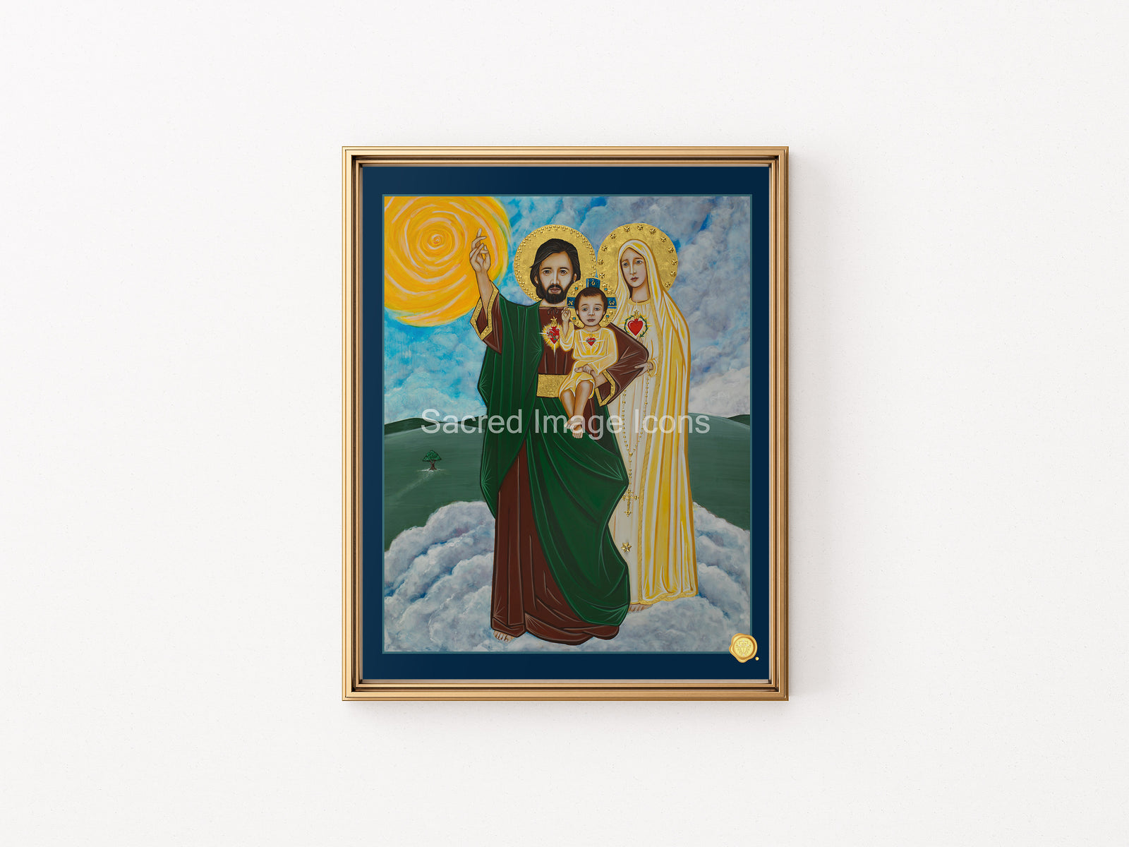 The Holy Family 3 Icon Print